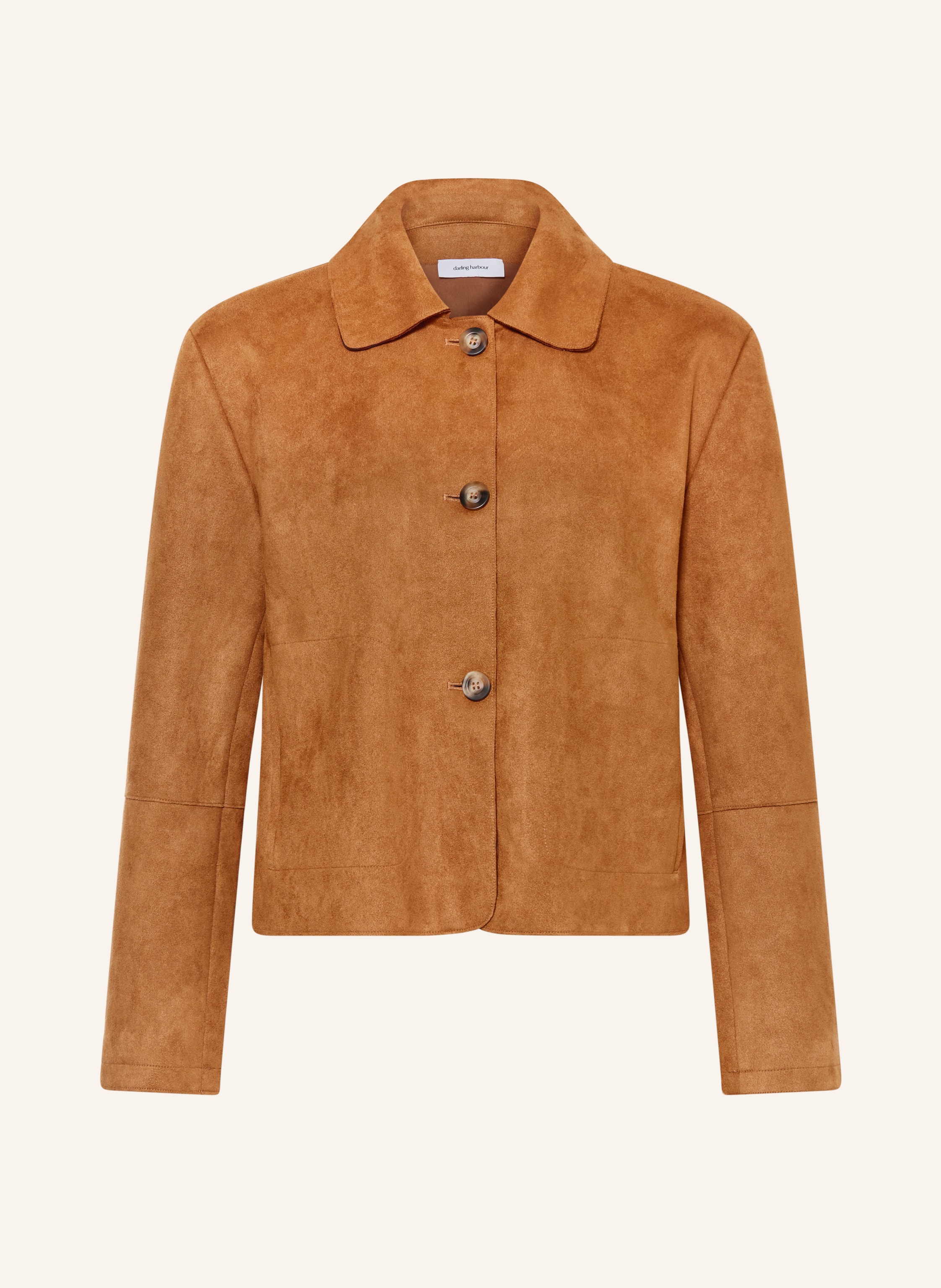 Darling Harbour Kastenjacke In Lederoptik braun