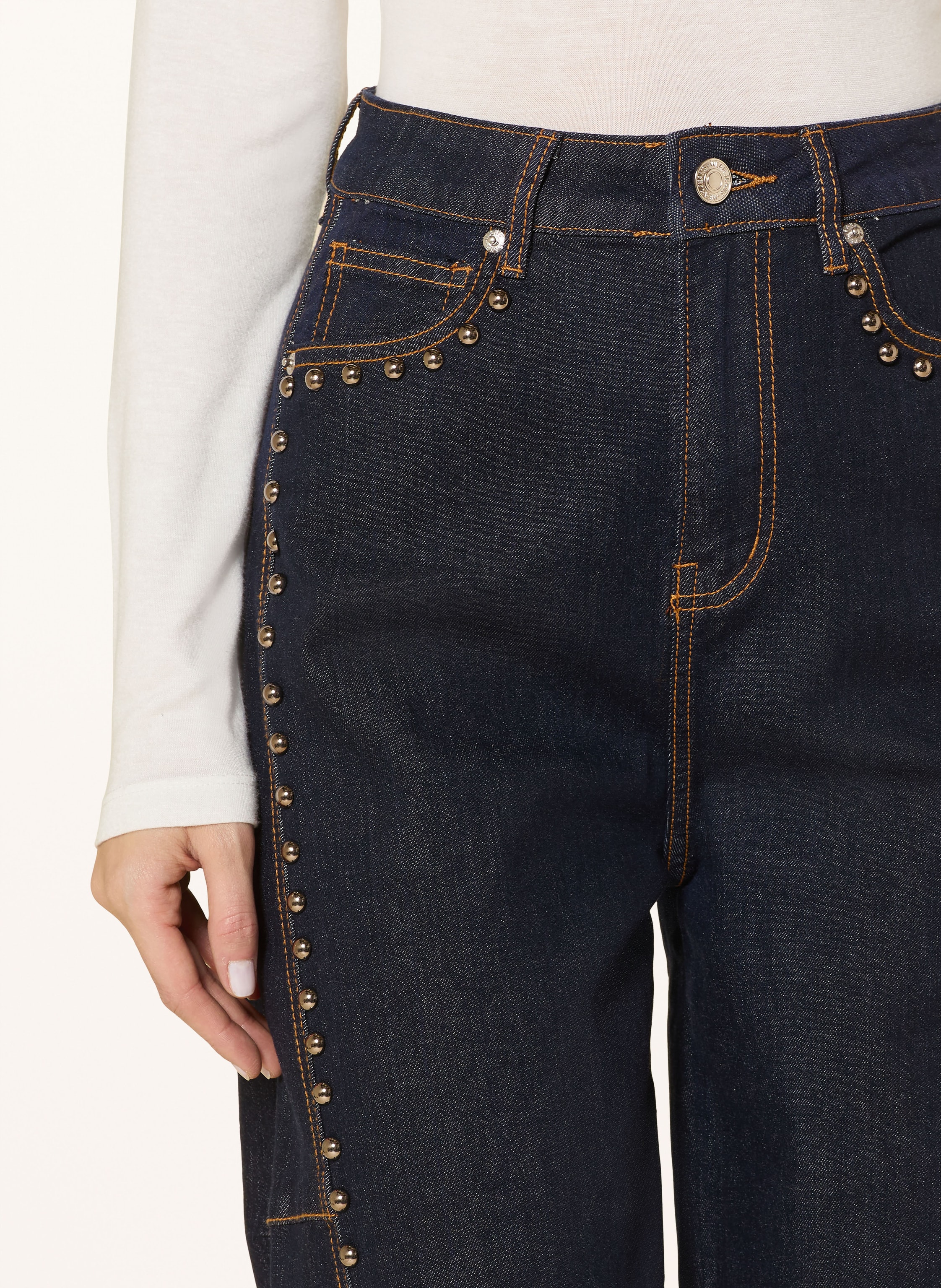 Thumbnail - Miss Goodlife Barrel Jeans Studs blau