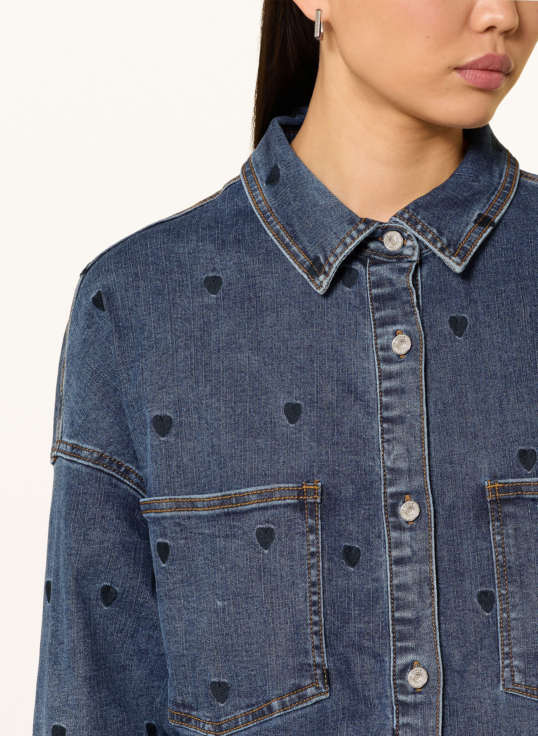 Thumbnail - Miss Goodlife Jeansbluse blau