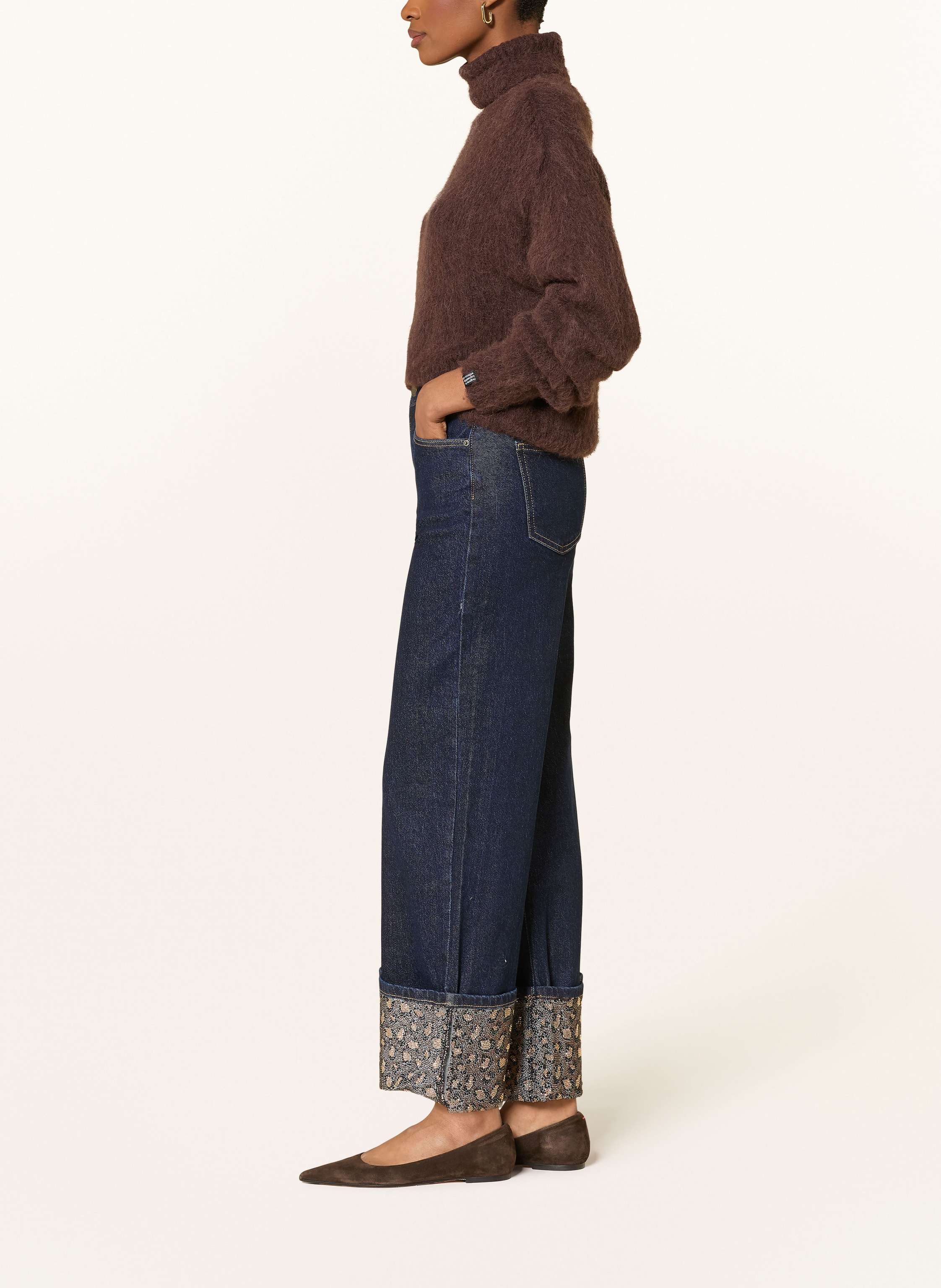 Thumbnail - Miss Goodlife Jeans-Culotte Mit Schmucksteinen blau