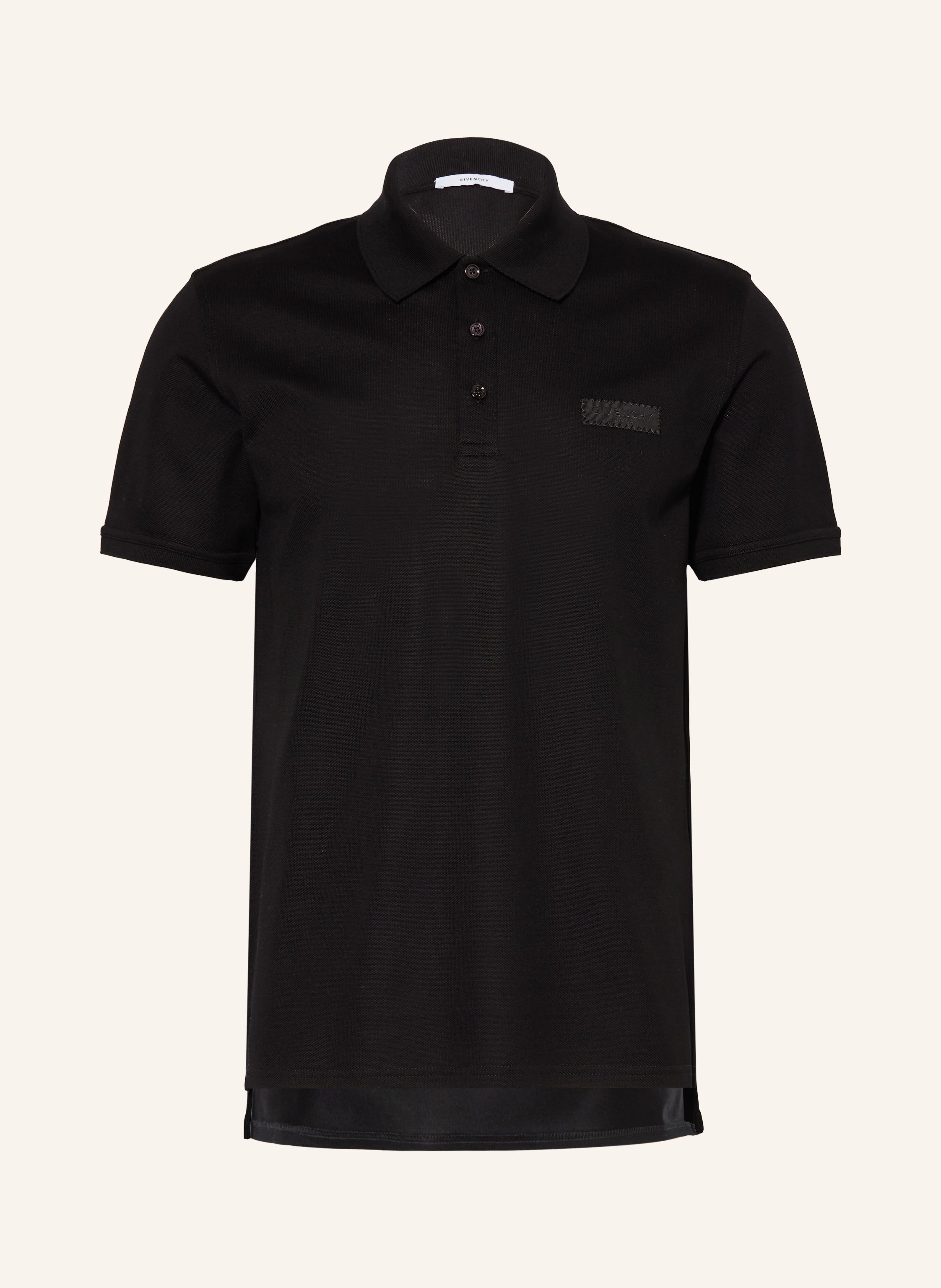 GIVENCHY piqué polo shirt in black