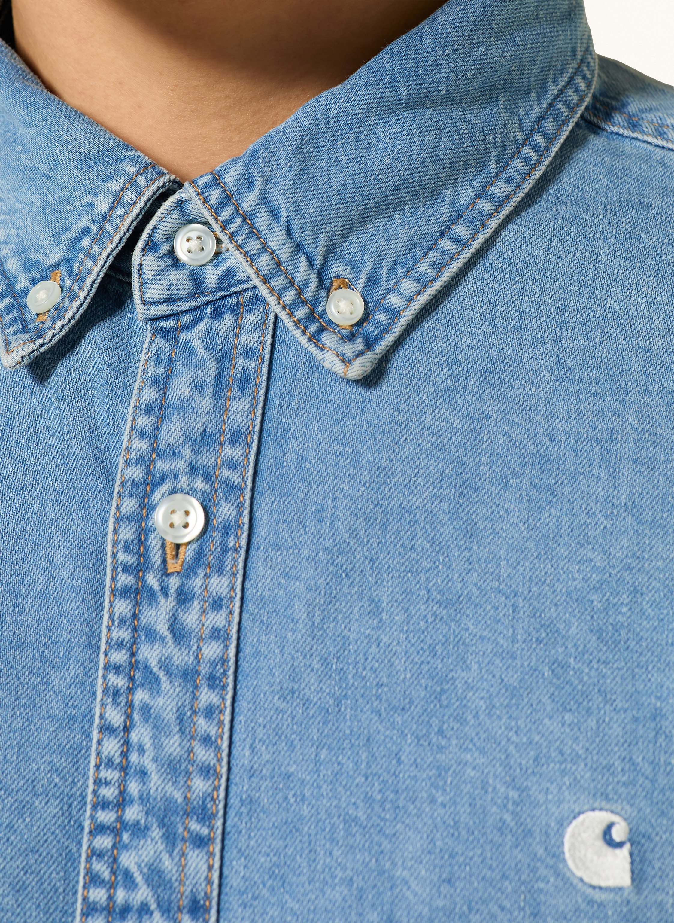 Thumbnail - Carhartt Wip Jeanshemd Lucas Comfort Fit blau