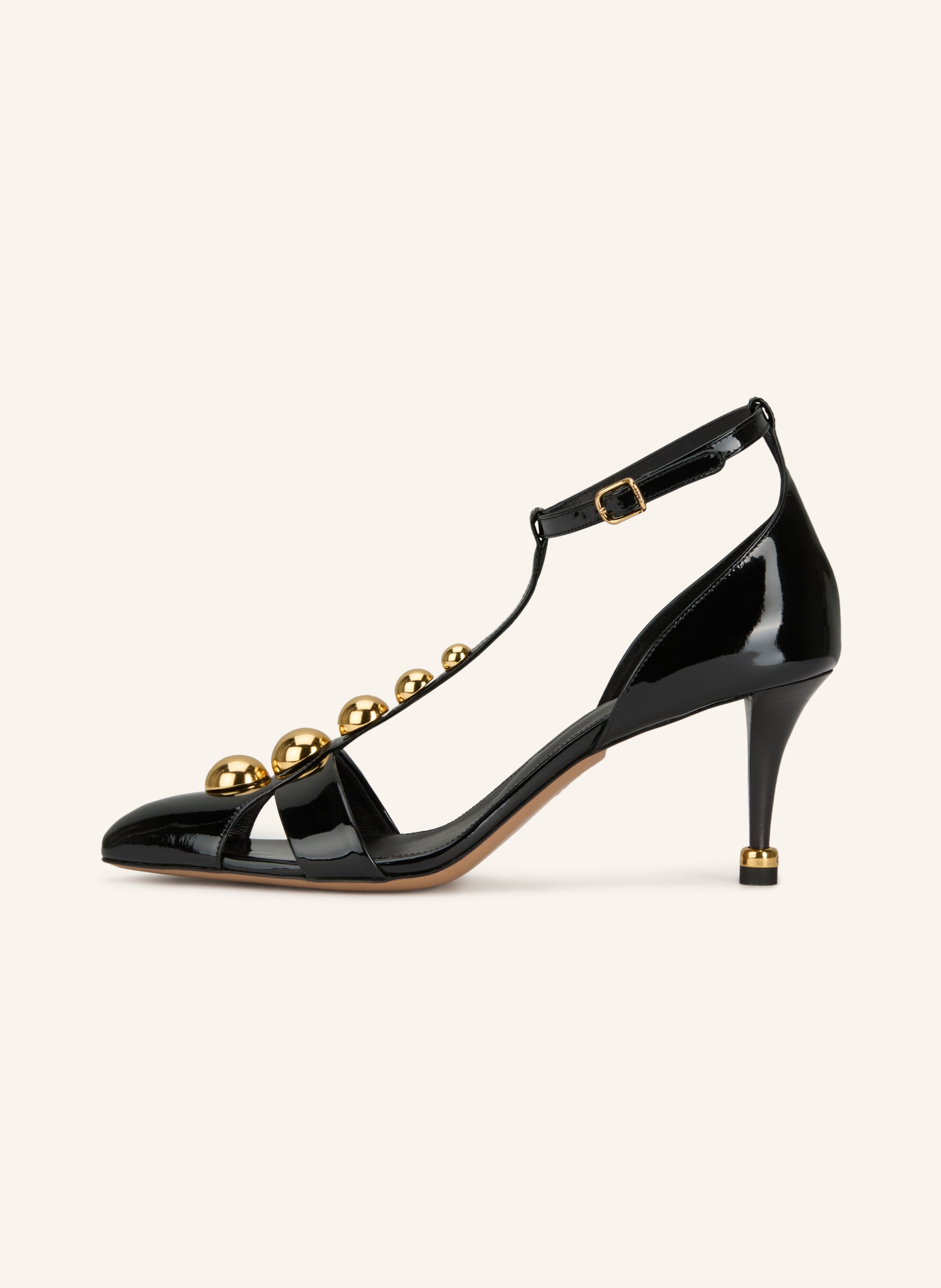 Thumbnail - Chloé Lack-Pumps Mit Nieten schwarz