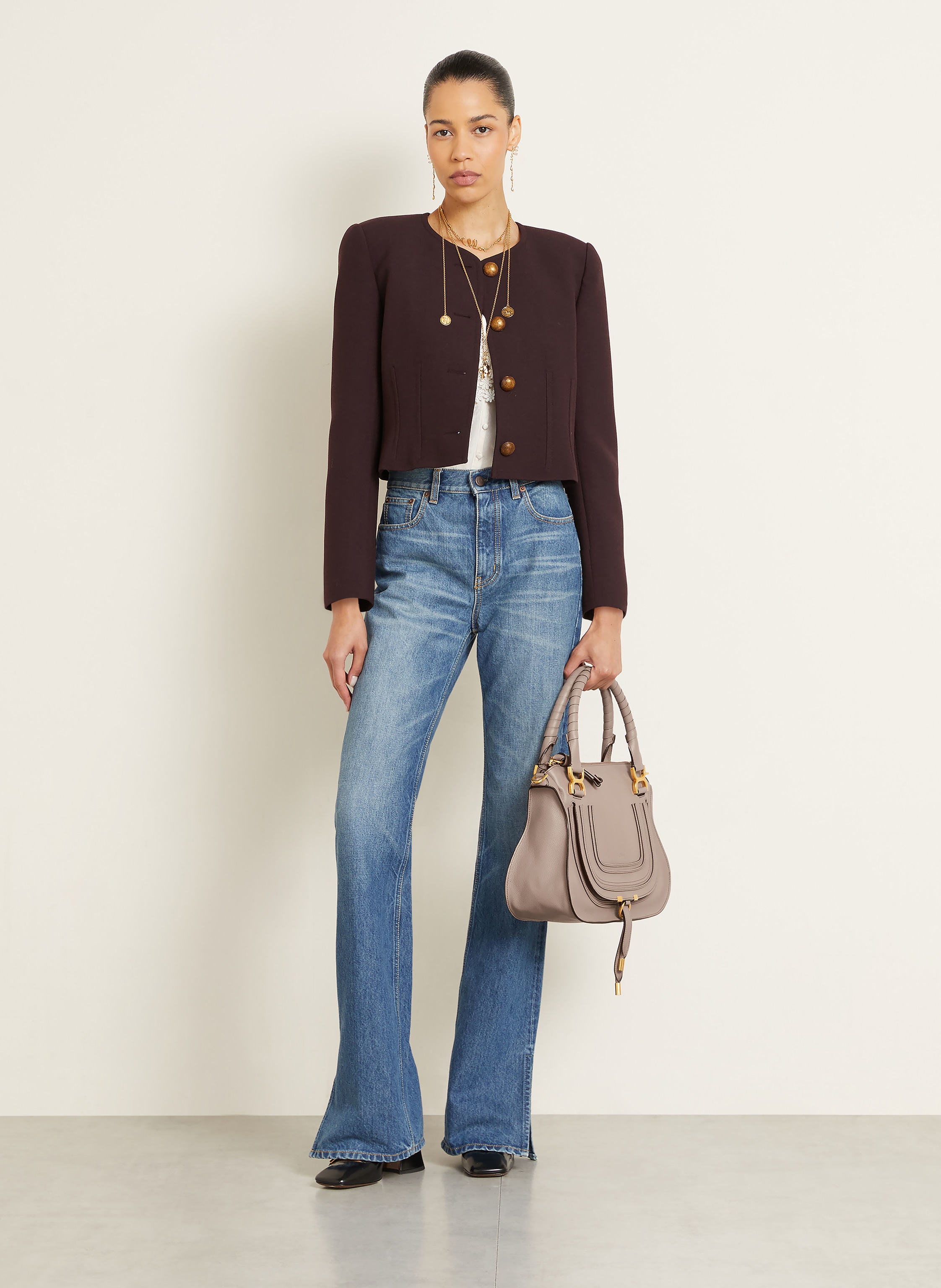 Thumbnail - Chloé Handtasche Marcie lila