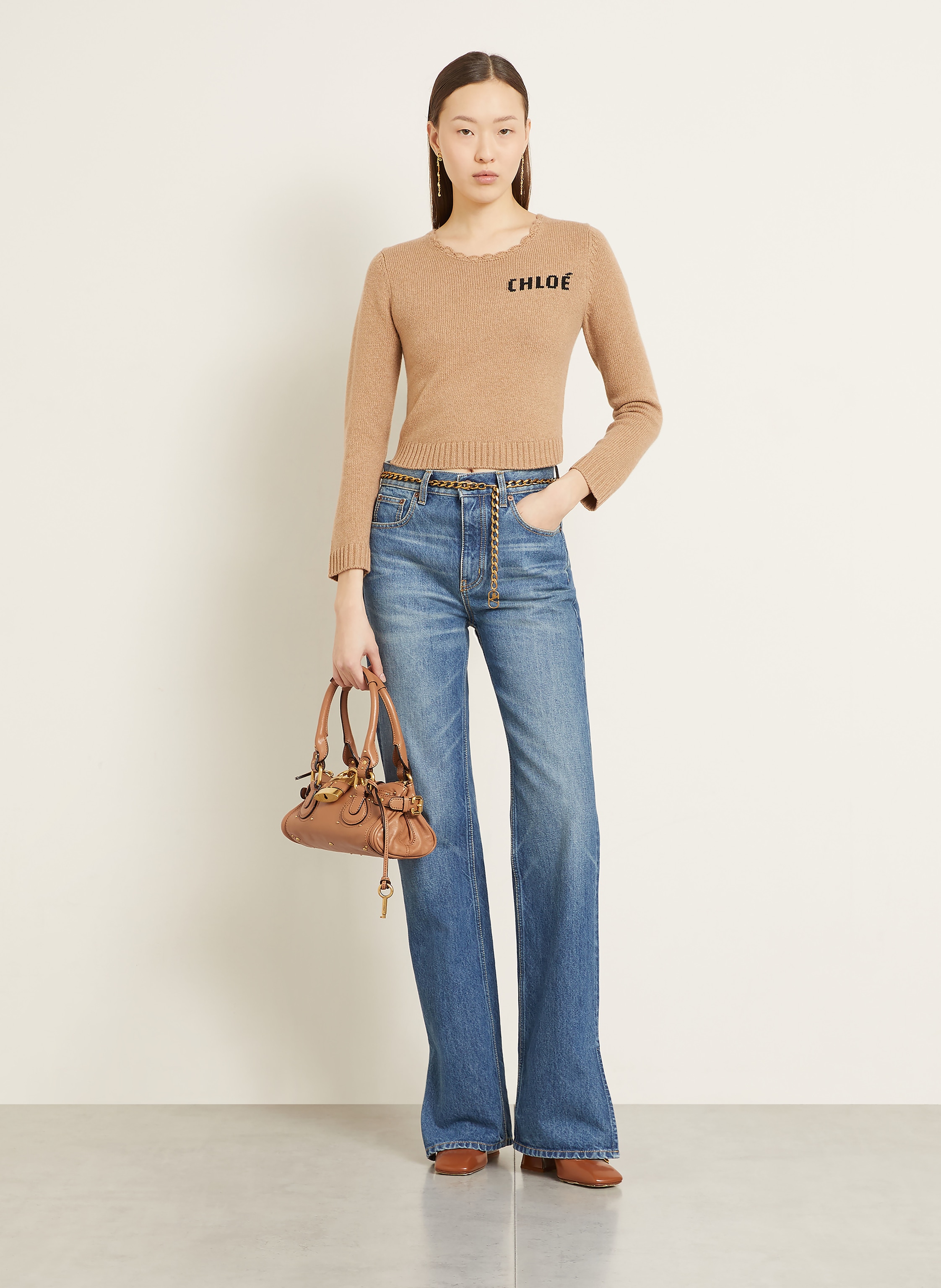 Thumbnail - Chloé Handtasche Paddington Small braun