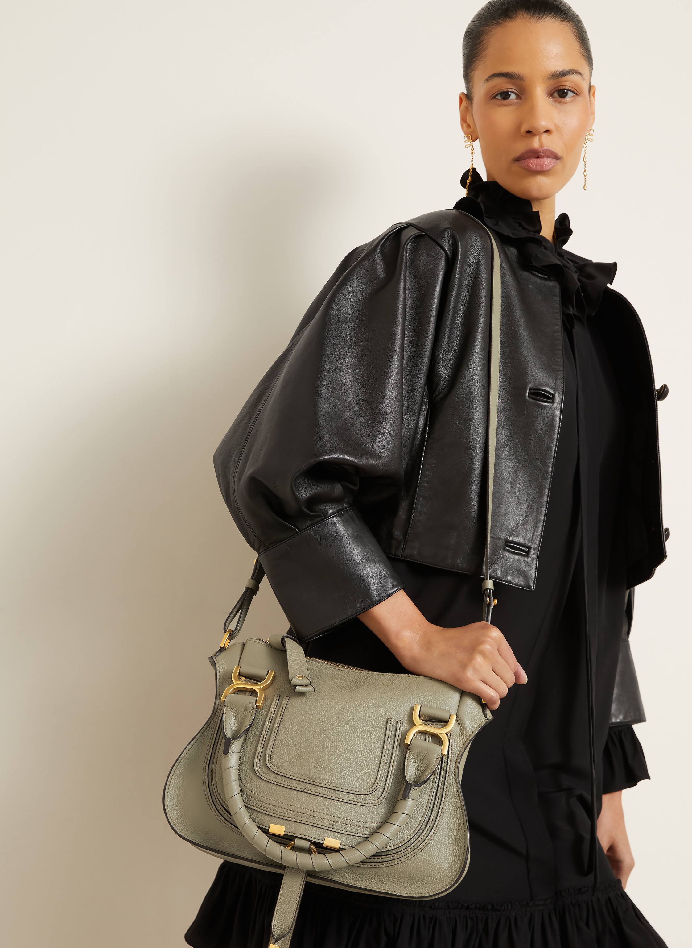 Thumbnail - Chloé Handtasche Marcie gruen