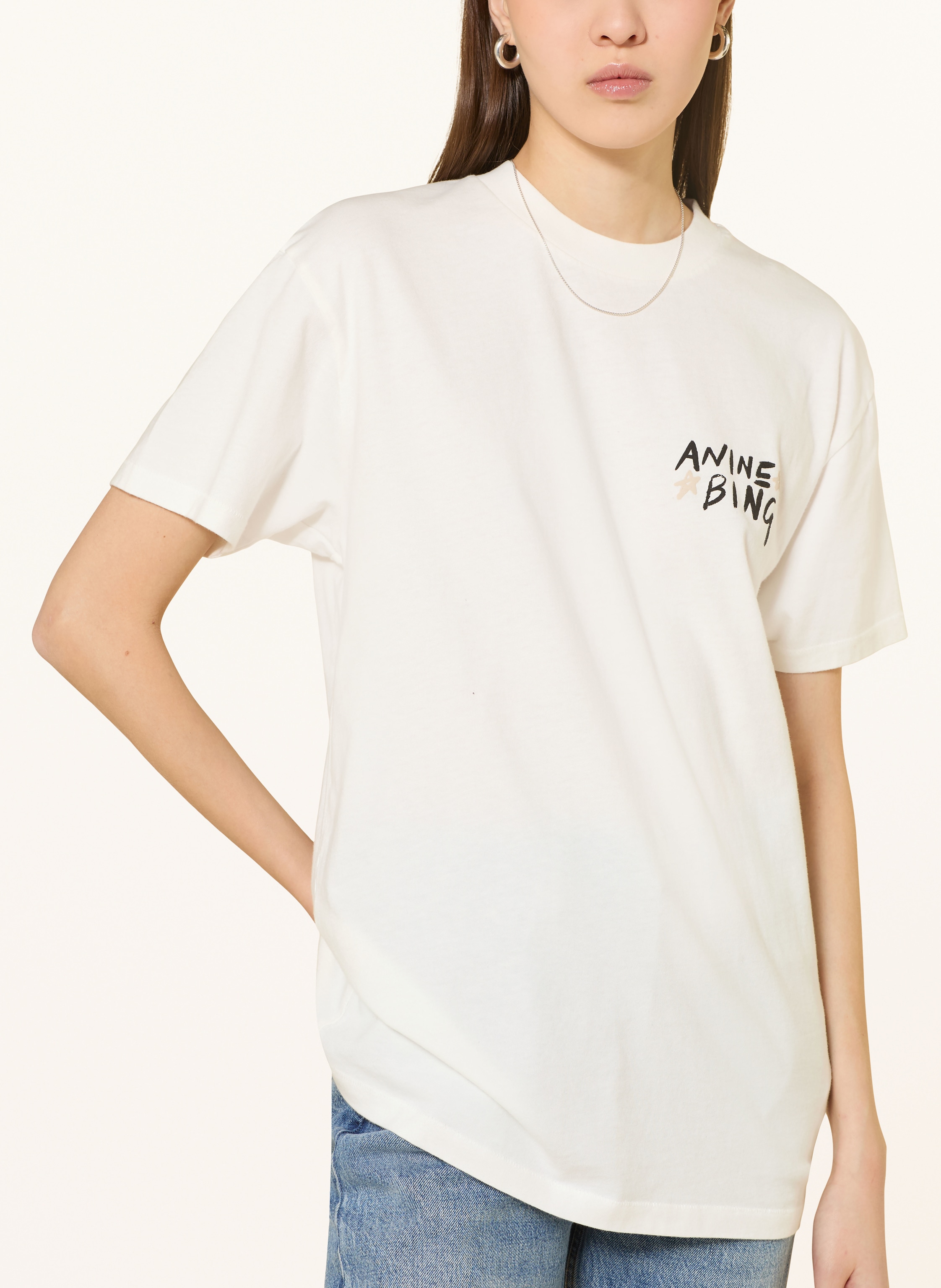 Thumbnail - Anine Bing T-Shirt Walker weiss