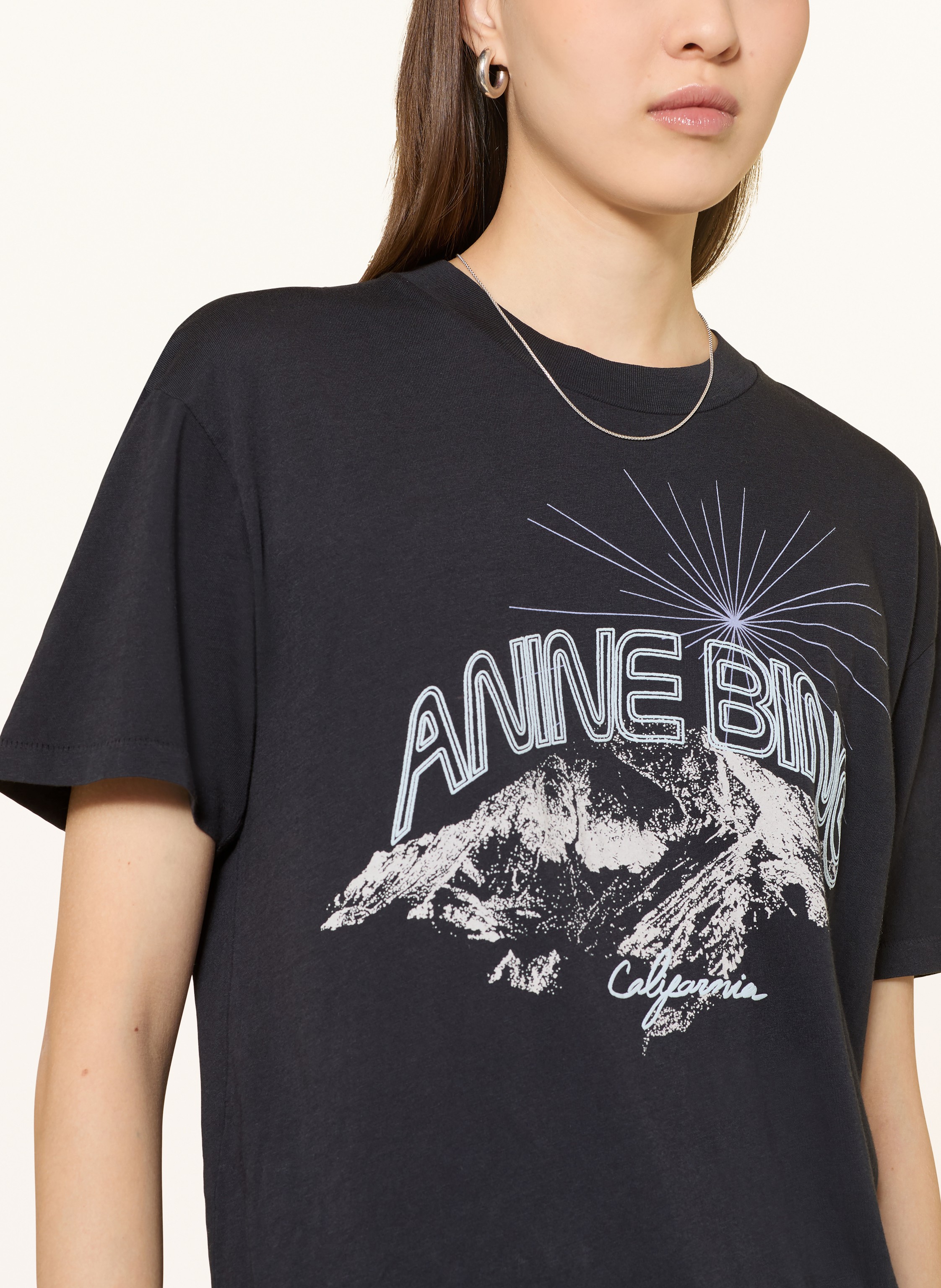 Thumbnail - Anine Bing T-Shirt Walker schwarz