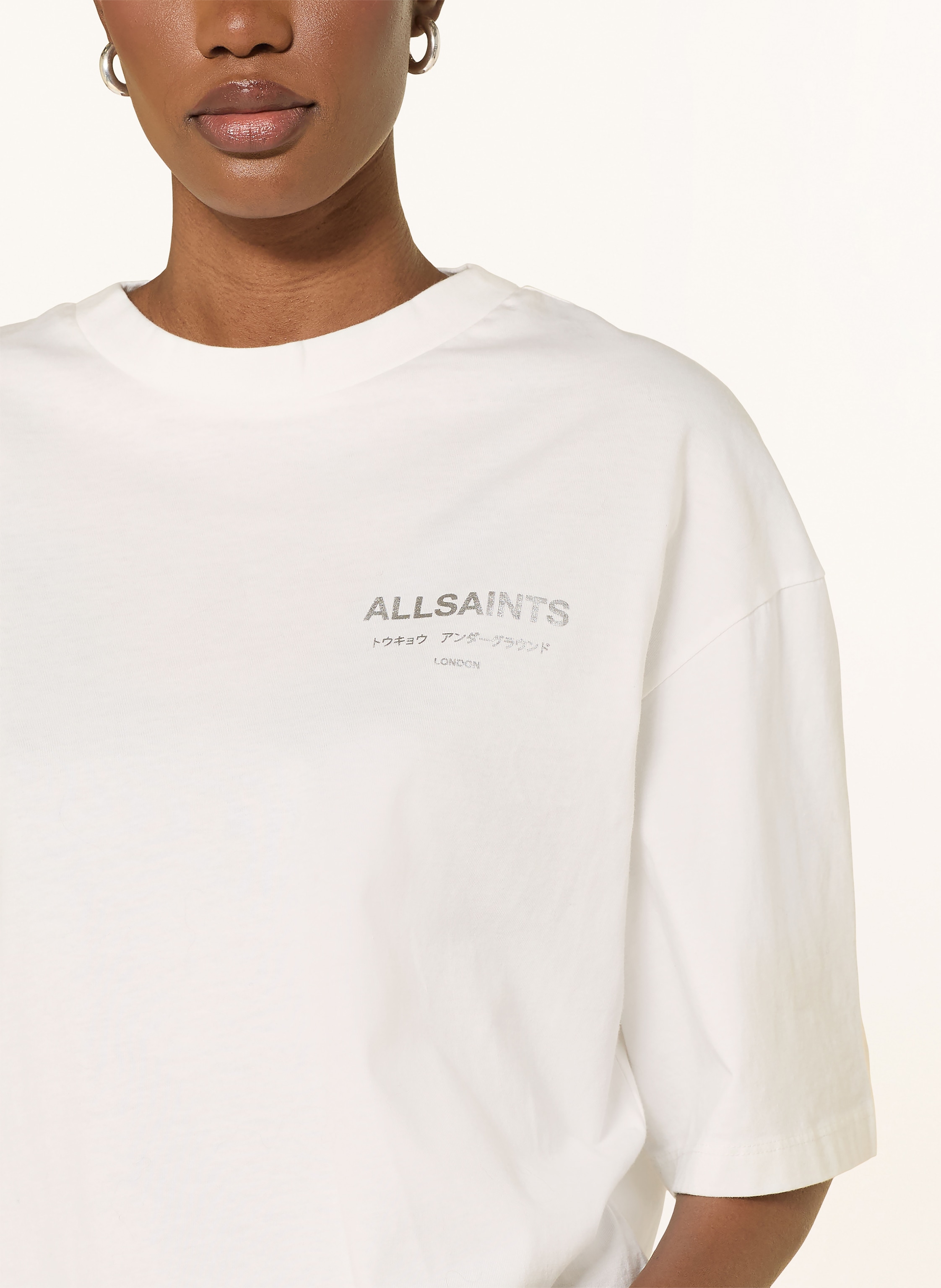 Thumbnail - Allsaints T-Shirt Under Amelie Mit Schmucksteinen weiss