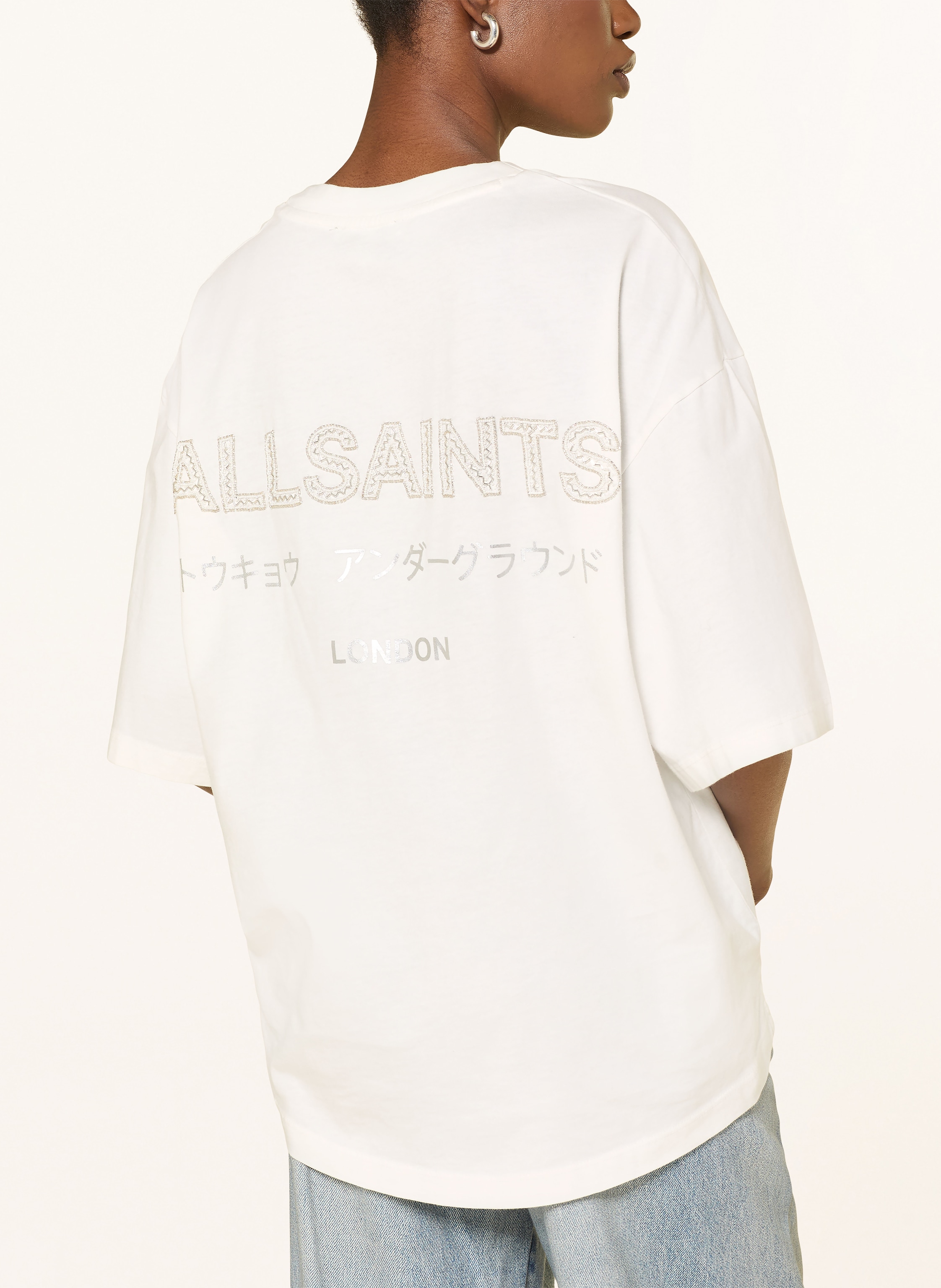 Thumbnail - Allsaints T-Shirt Under Amelie Mit Schmucksteinen weiss