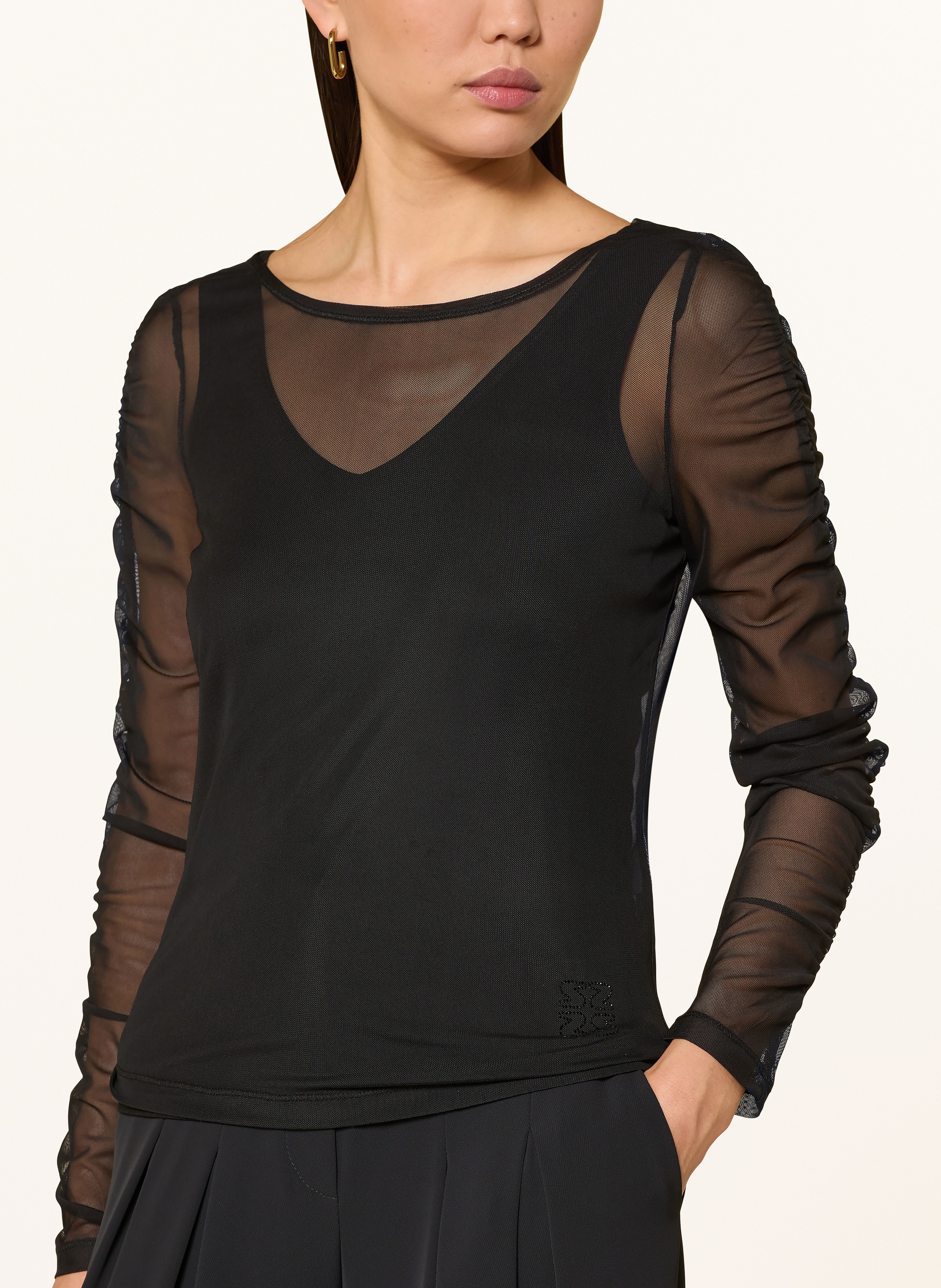 Thumbnail - Sportalm Set: Longsleeve Aus Mesh Und Top schwarz