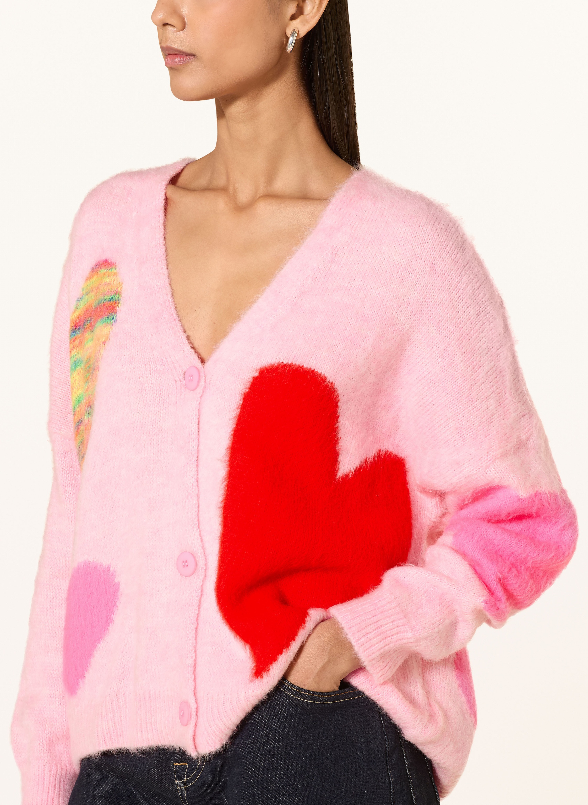 Thumbnail - Miss Goodlife Strickjacke Mit Alpaka rosa