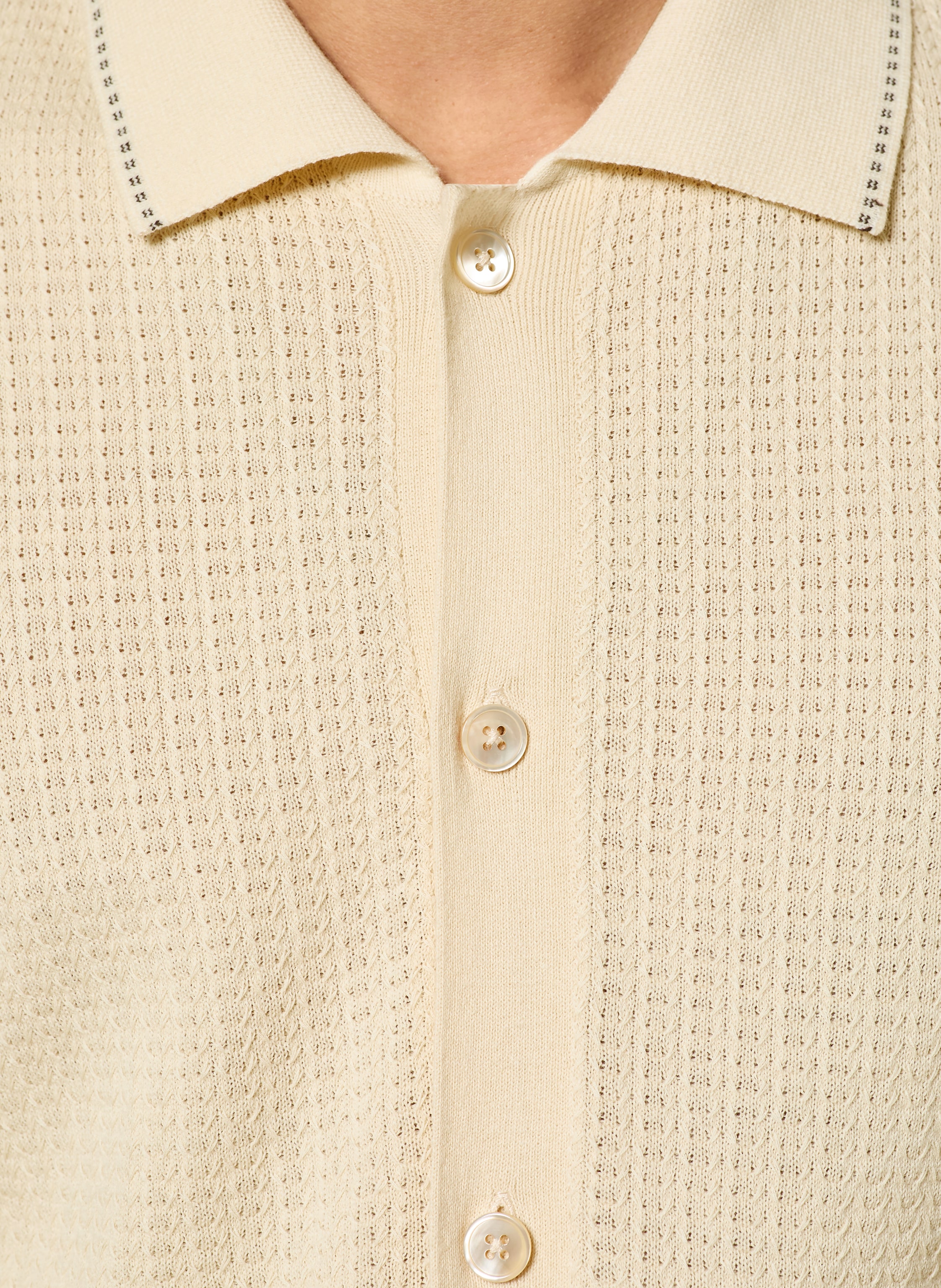 Thumbnail - Nn.07 Strickhemd Nalo Regular Fit weiss