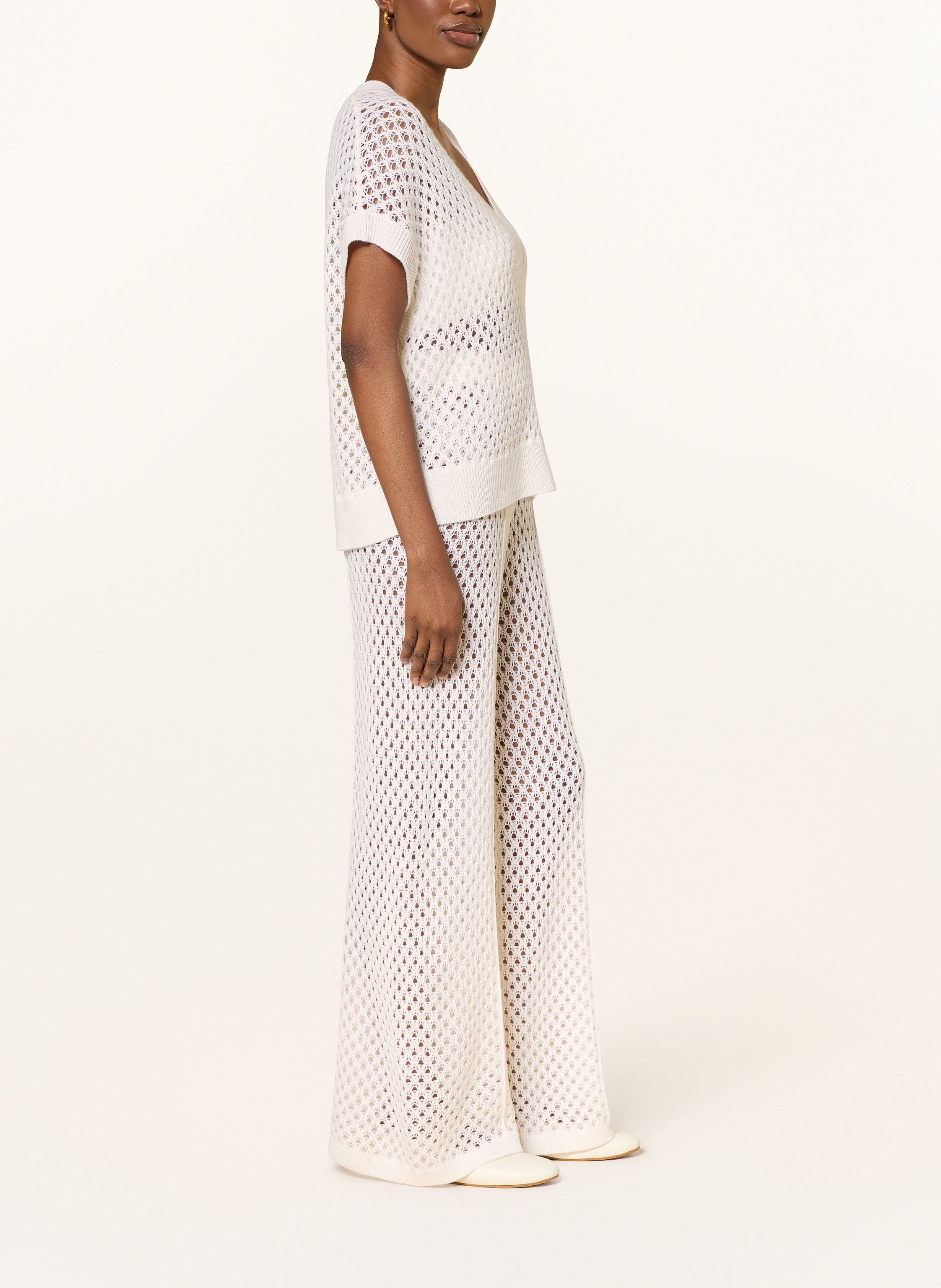 Thumbnail - Allude Strickhose Mit Cashmere weiss