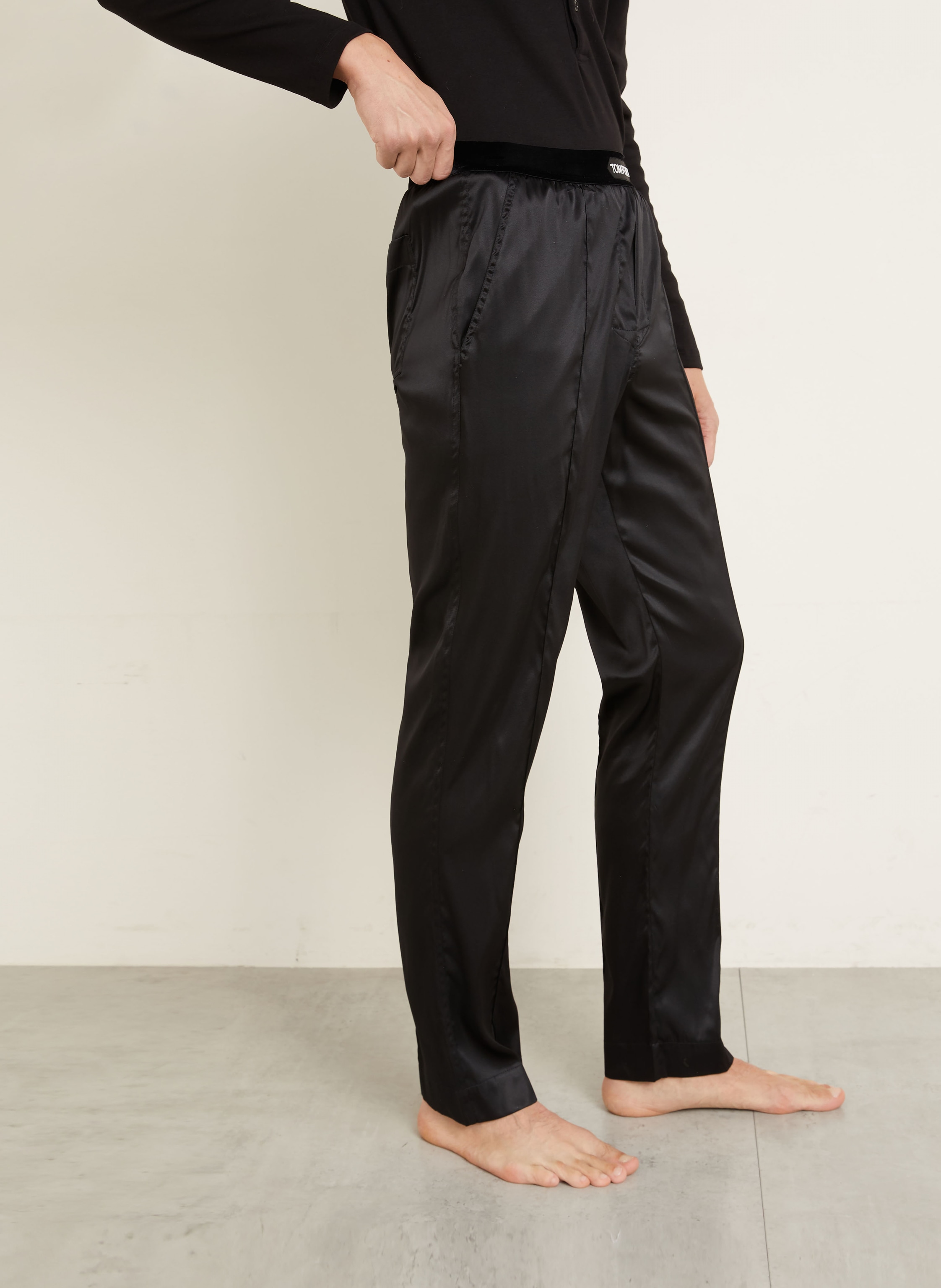 Thumbnail - Tom Ford Schlafhose Aus Seide schwarz