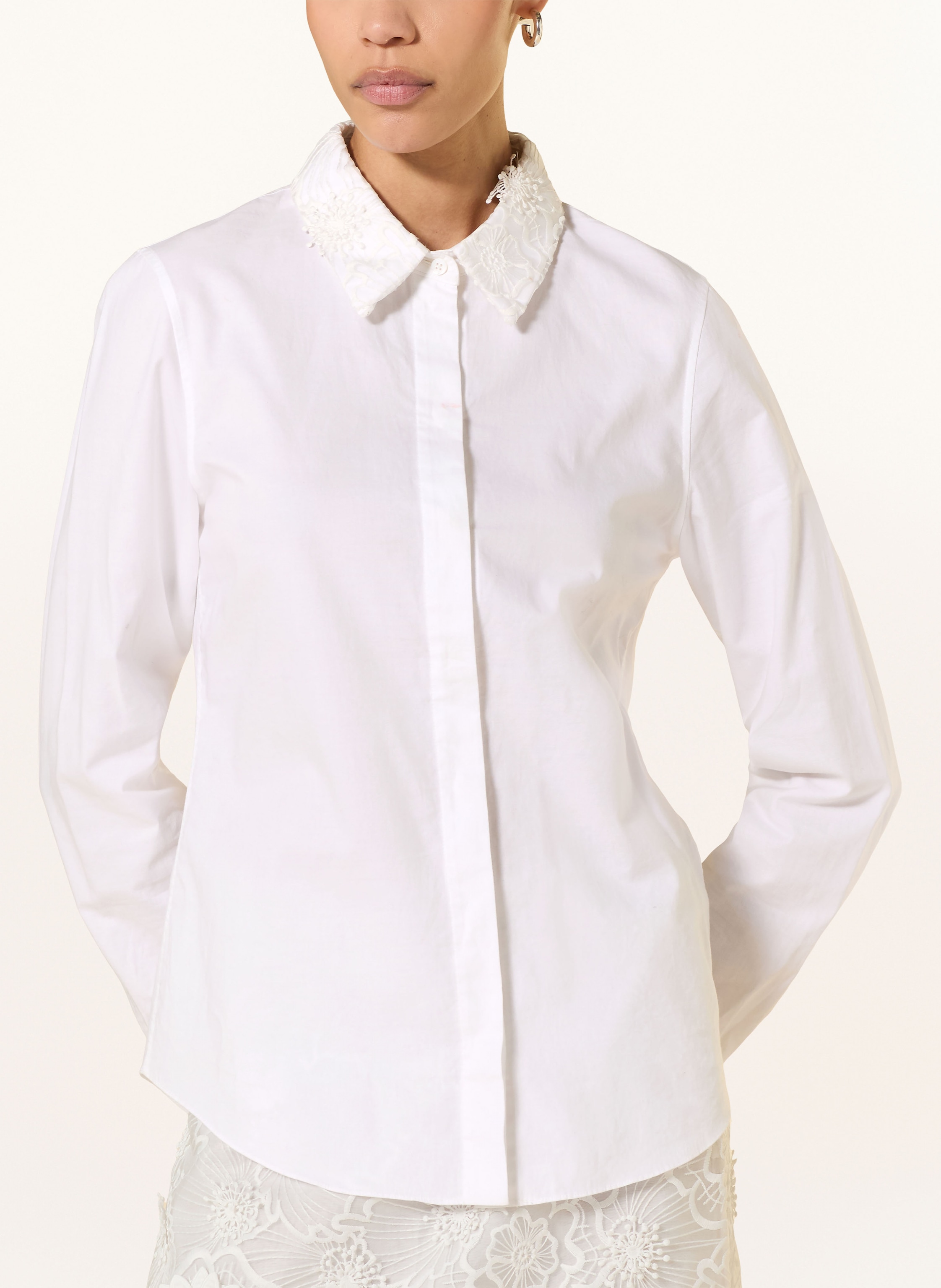 Thumbnail - Dorothee Schumacher Hemdbluse Mit Spitze weiss