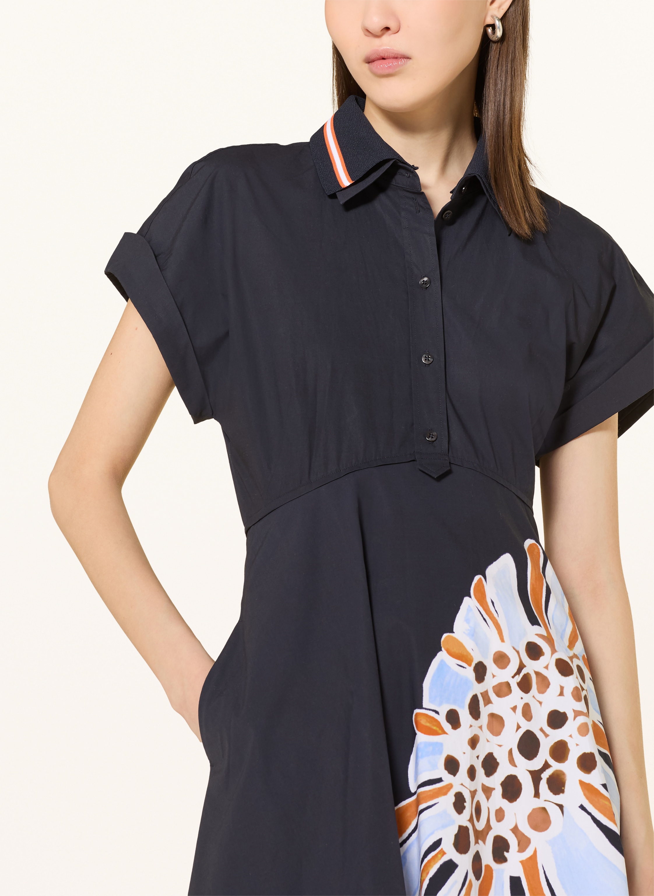 Thumbnail - Dorothee Schumacher Hemdblusenkleid Floral Power blau