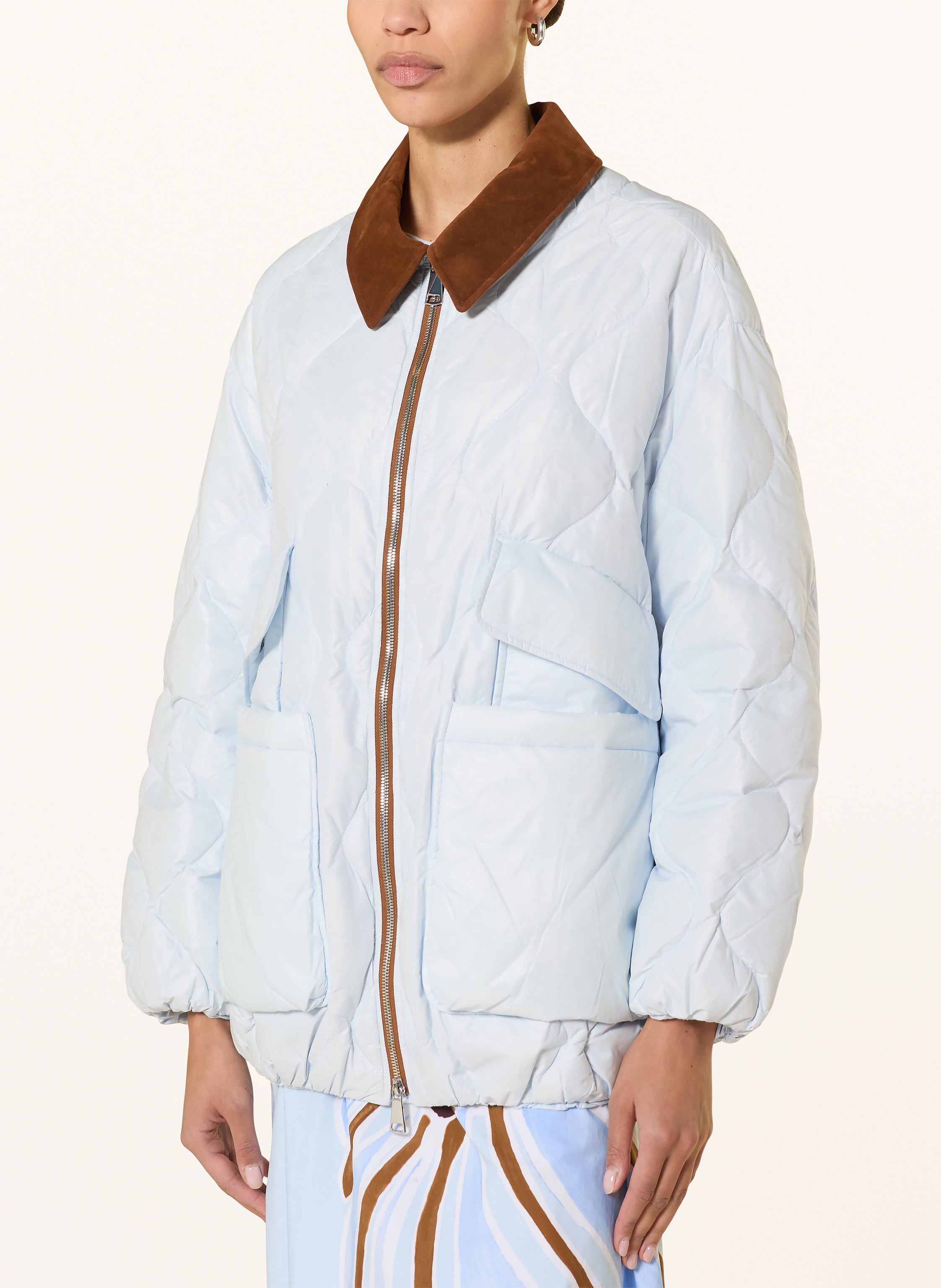 Thumbnail - Dorothee Schumacher Steppjacke Cozy Coolness blau