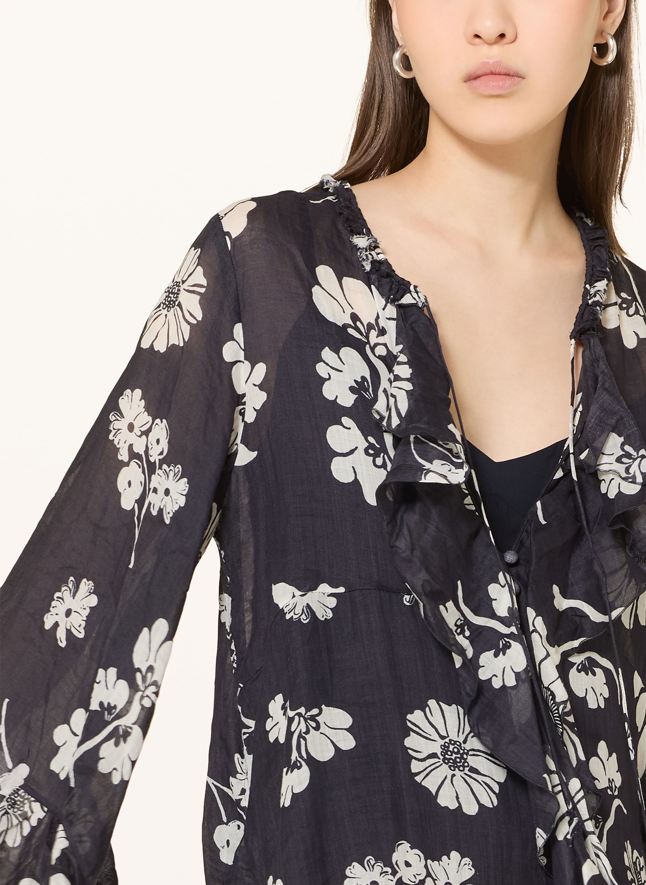 Thumbnail - Dorothee Schumacher Kleid Floral Daydream Mit 3/4-Arm blau