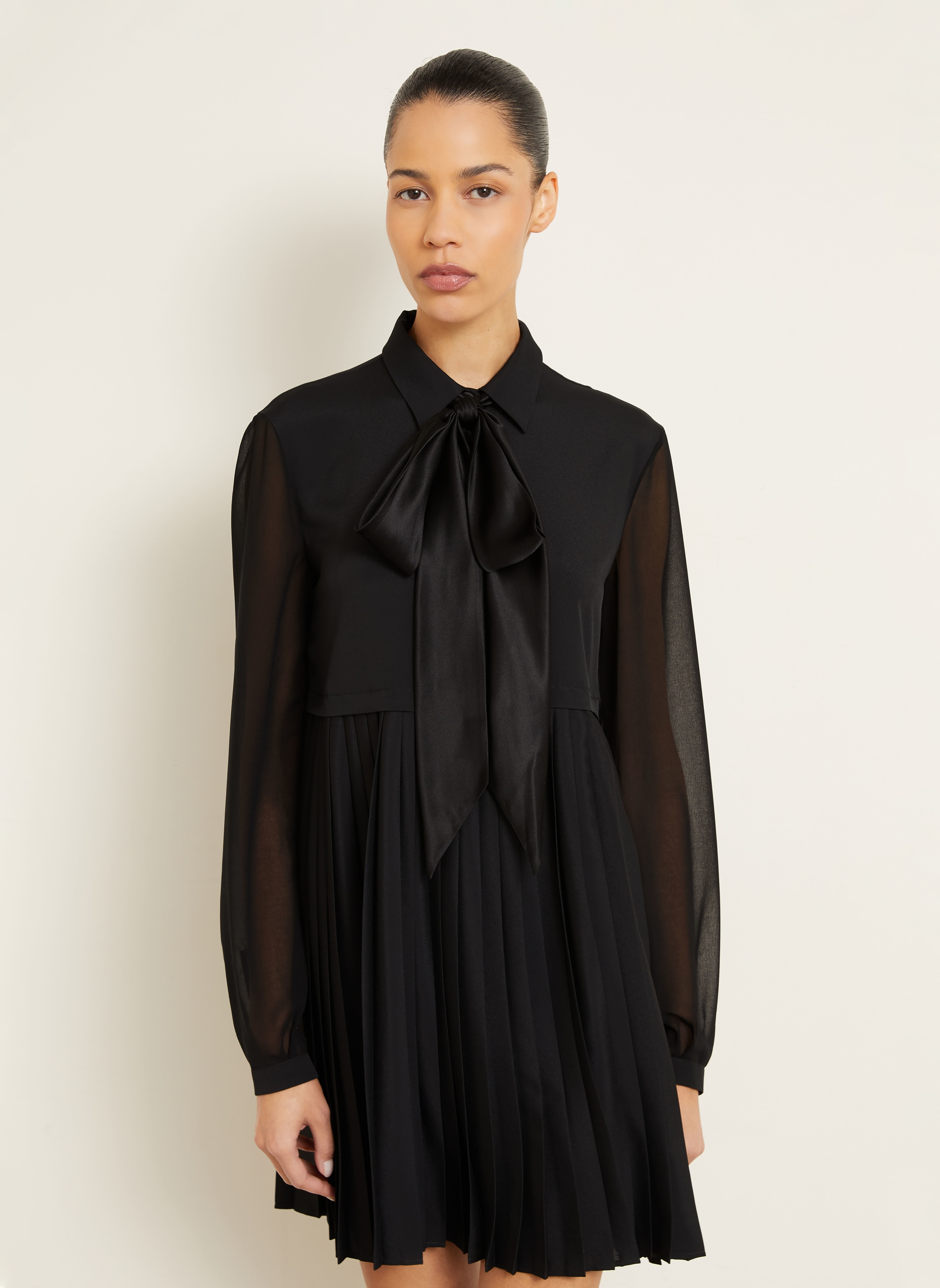 Thumbnail - Versace Cocktailkleid Mit Abnehmbarer Schluppe schwarz