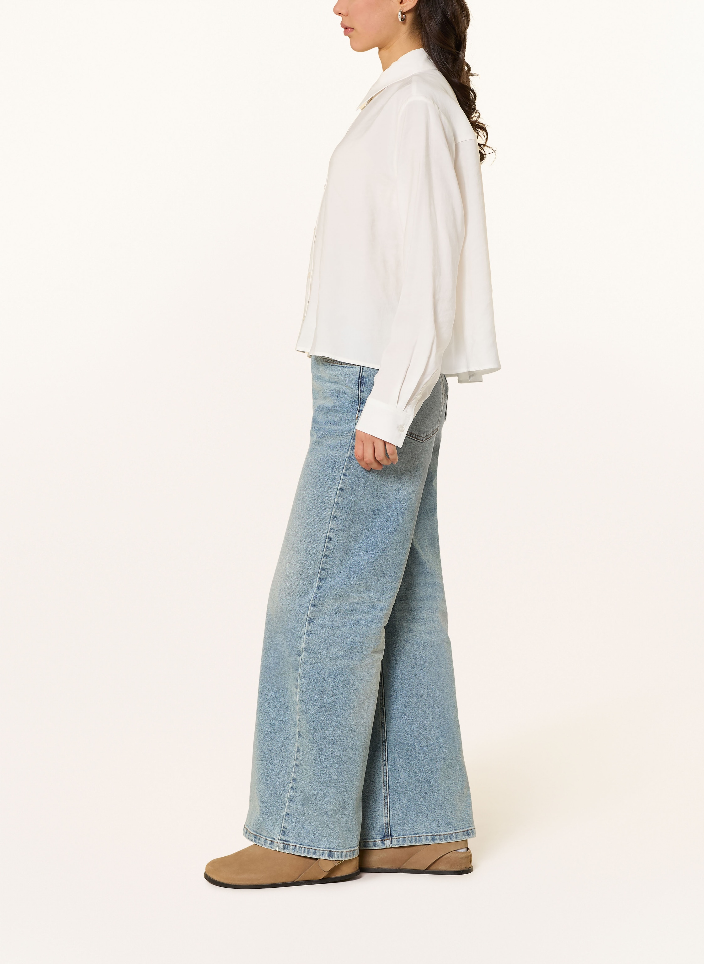 Thumbnail - Opus Wide Leg Jeans Miva Retro blau