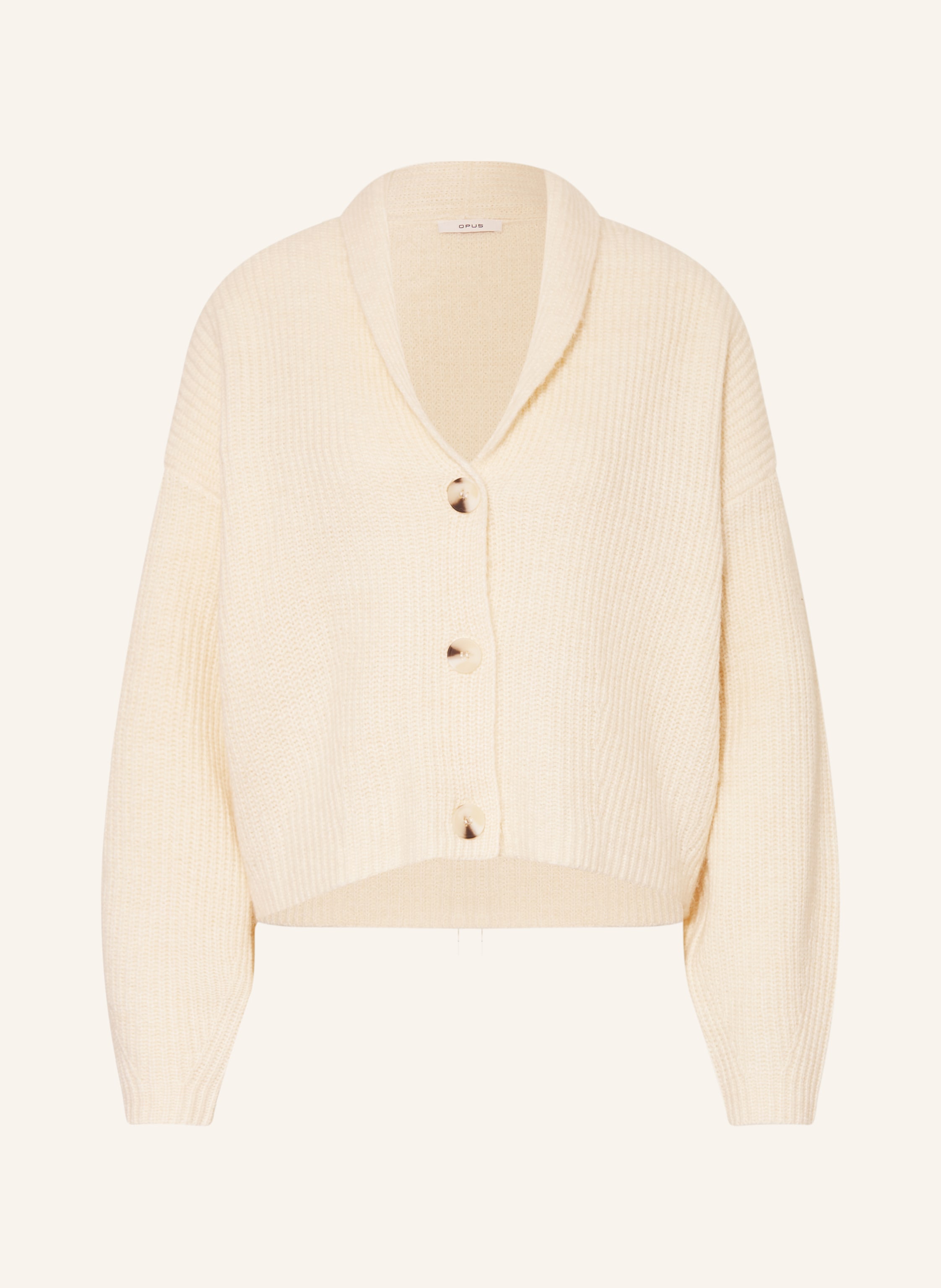 Opus Strickjacke Dusena weiss