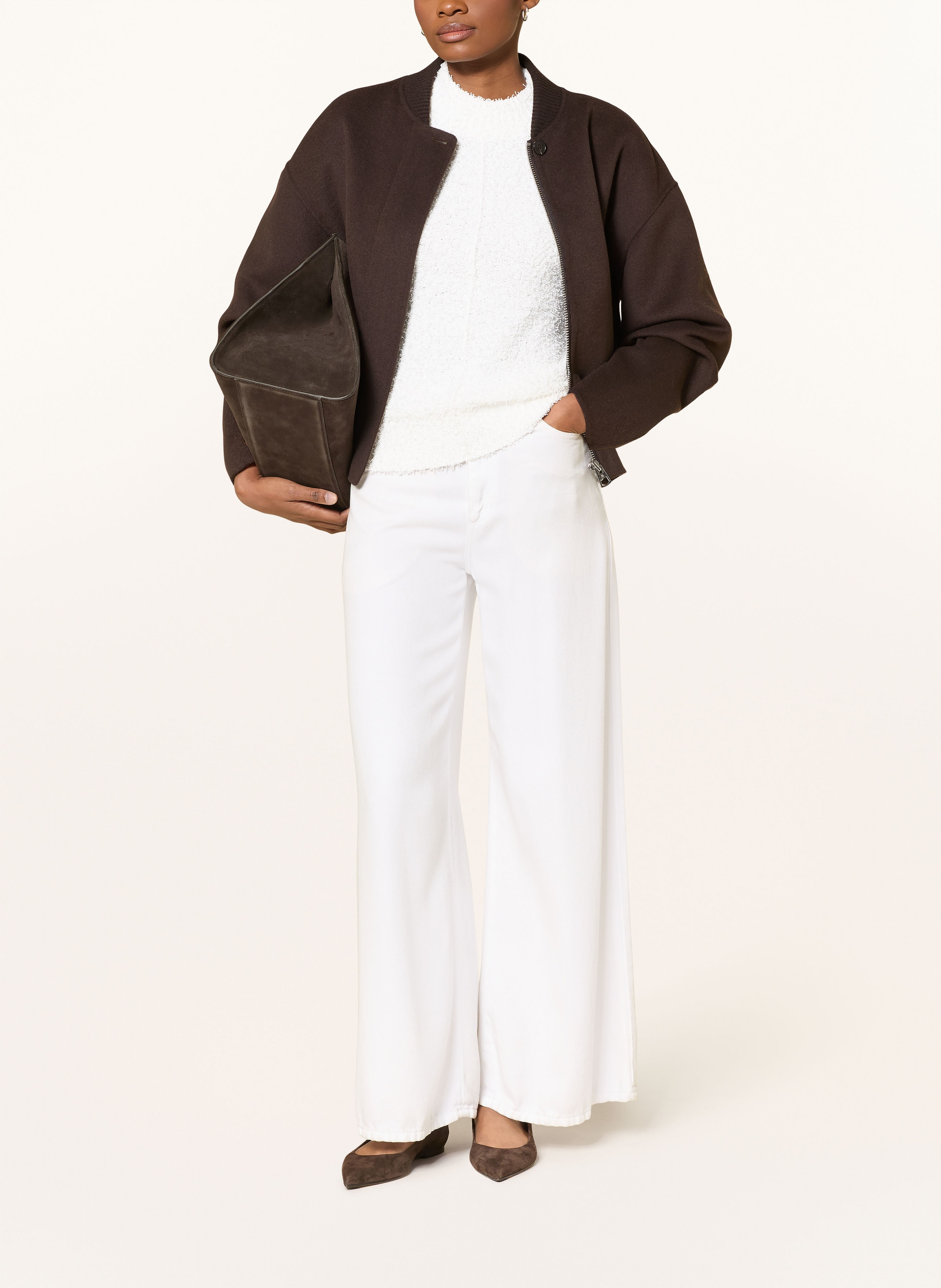 Thumbnail - Opus Pullover Punew Mit 3/4-Arm weiss