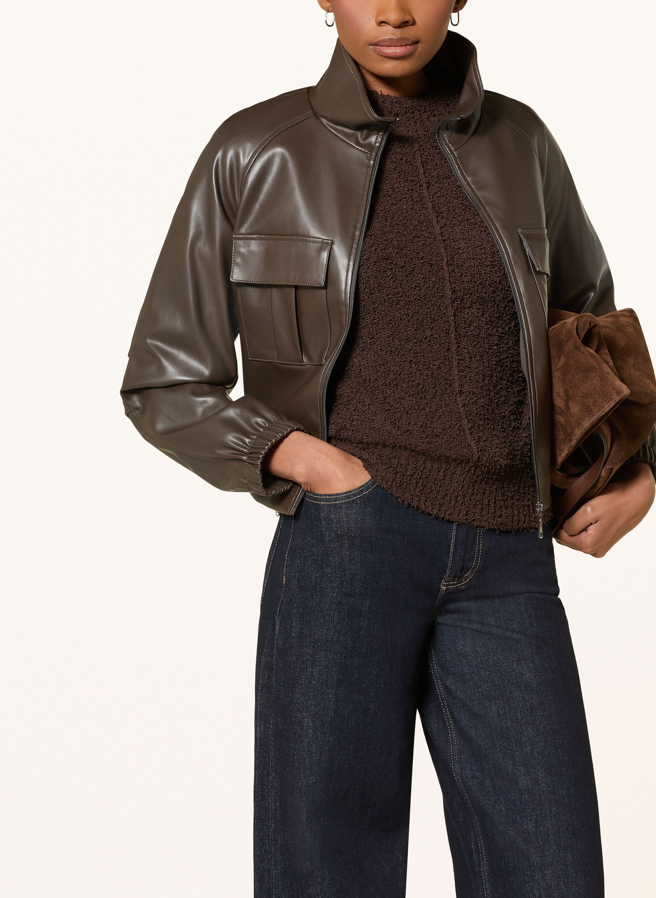 Thumbnail - Opus Pullover Punew Mit 3/4-Arm braun