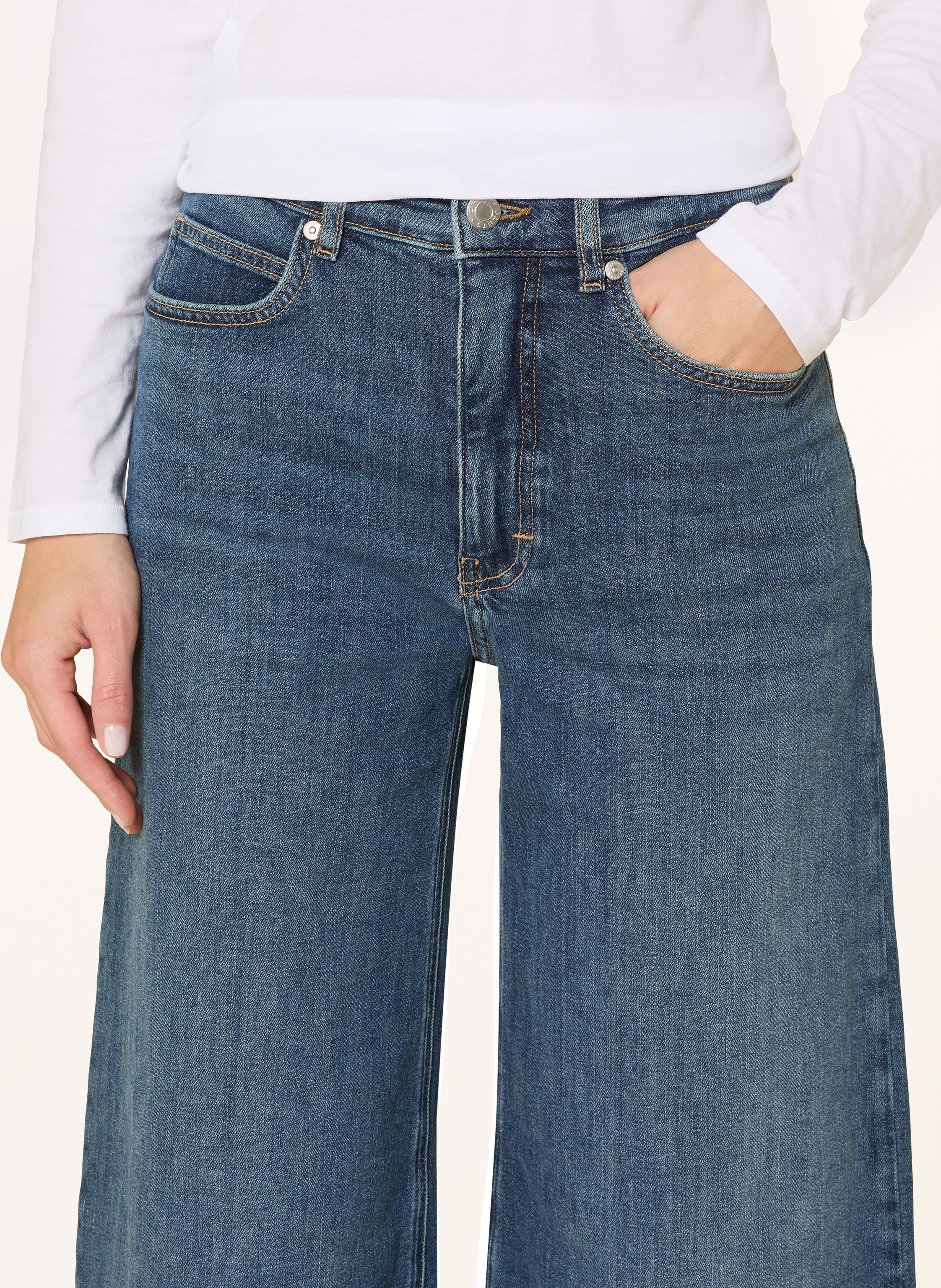 Thumbnail - Opus Pants Wide Leg Jeans Mari Mash blau