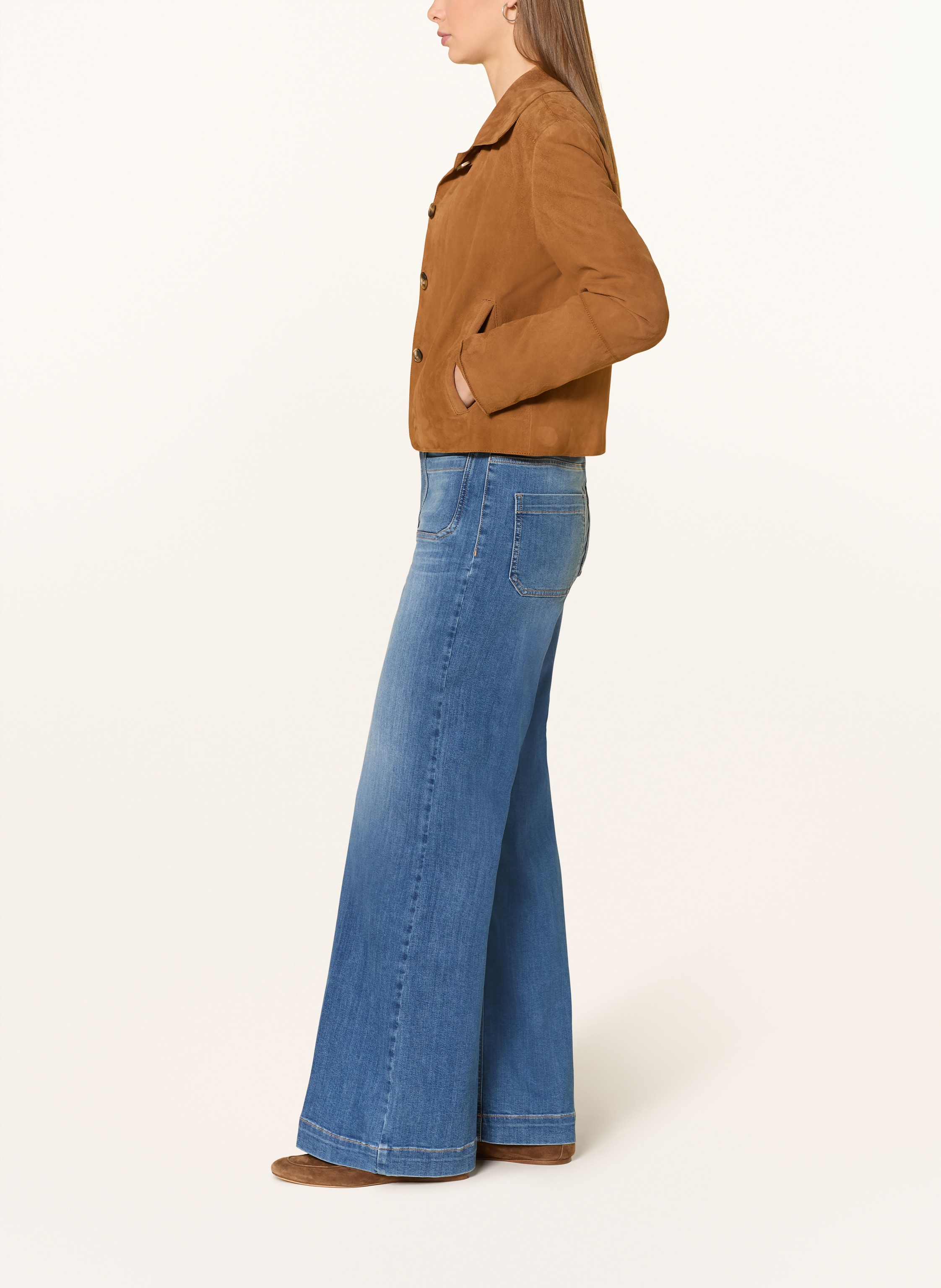 Thumbnail - Opus Pants Wide Leg Jeans Melly Crisp blau