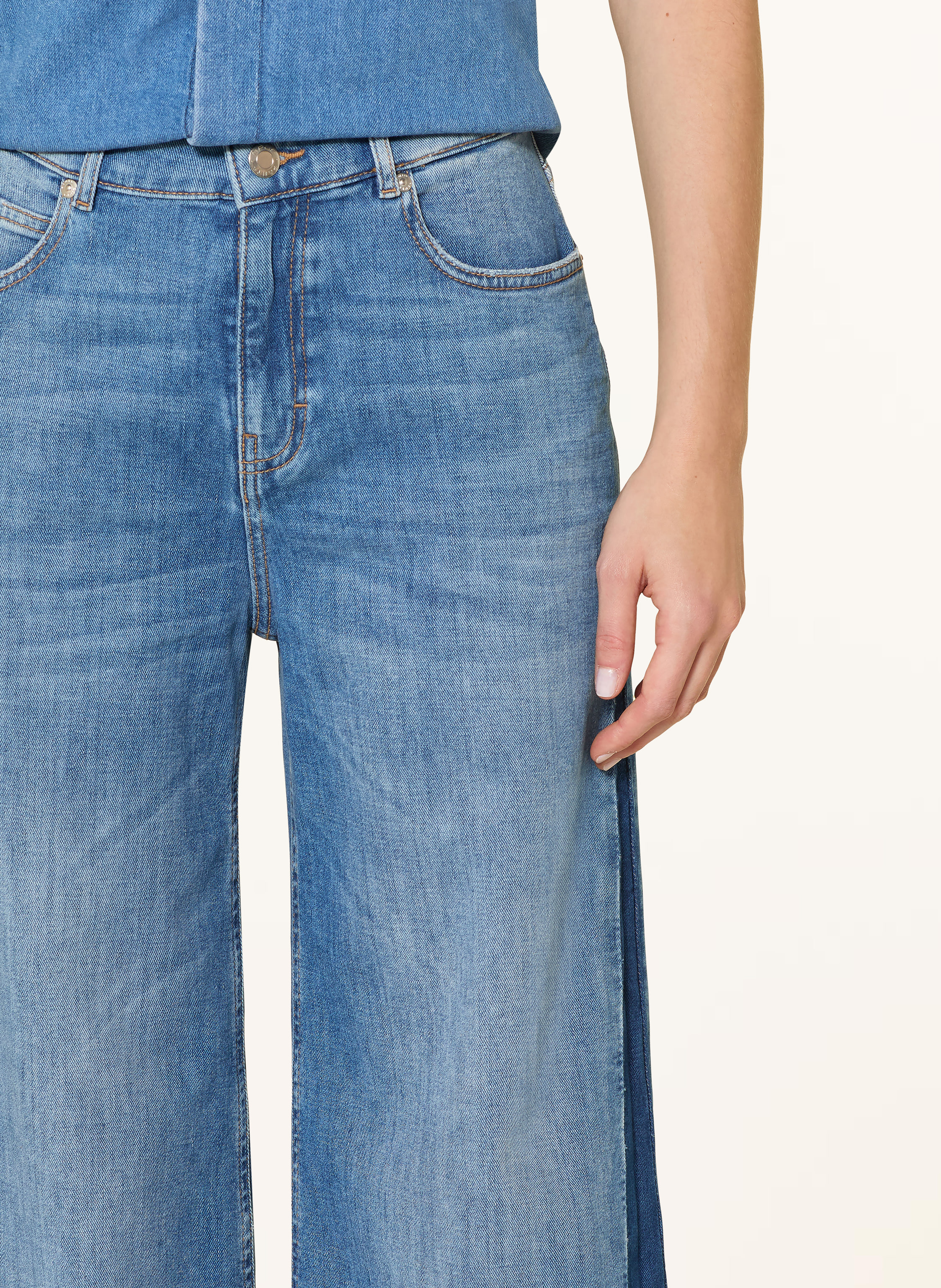 Thumbnail - Opus Pants Wide Leg Jeans Mari Meadow blau