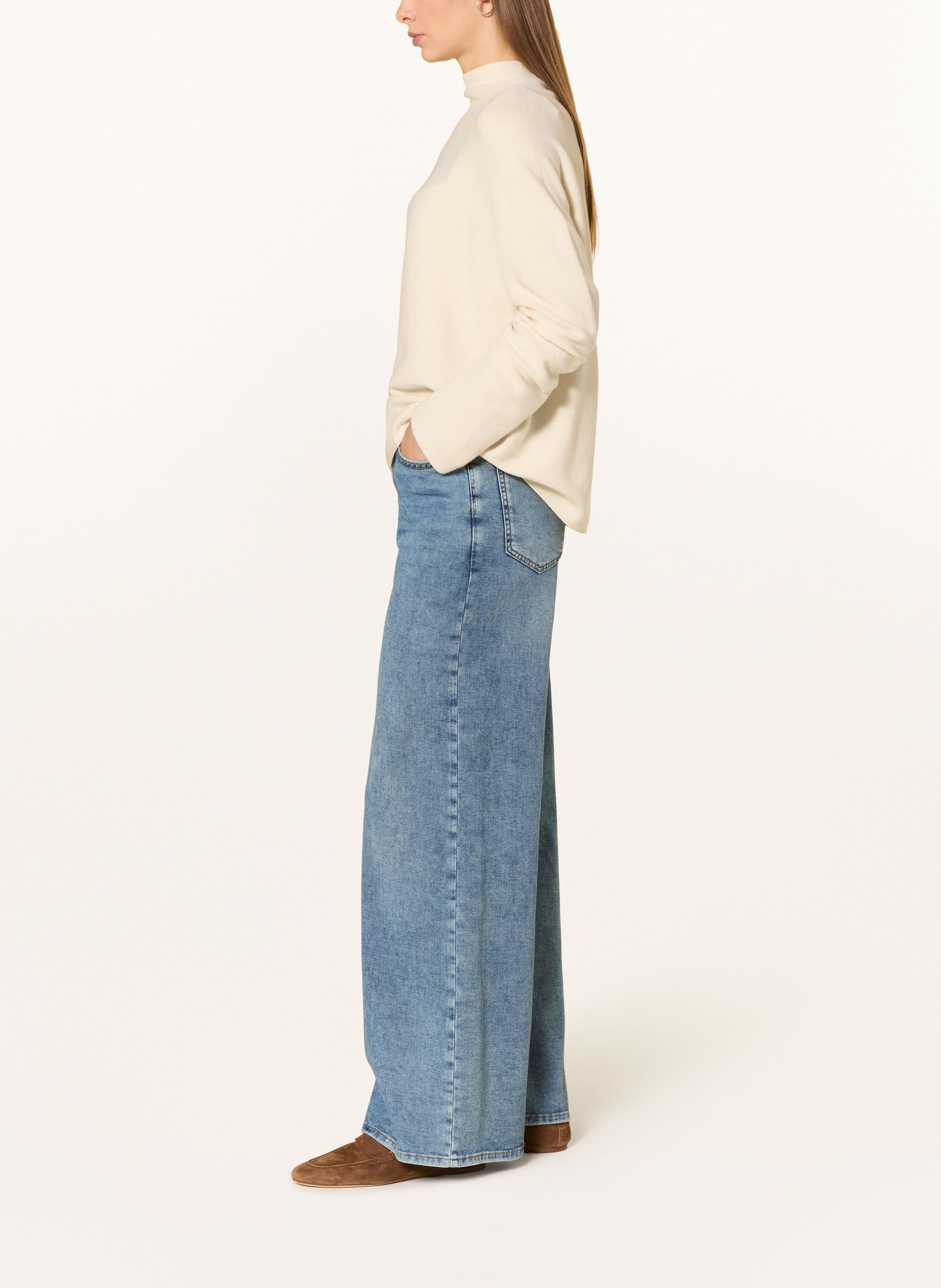Thumbnail - Opus Pants Wide Leg Jeans Mari Willow blau