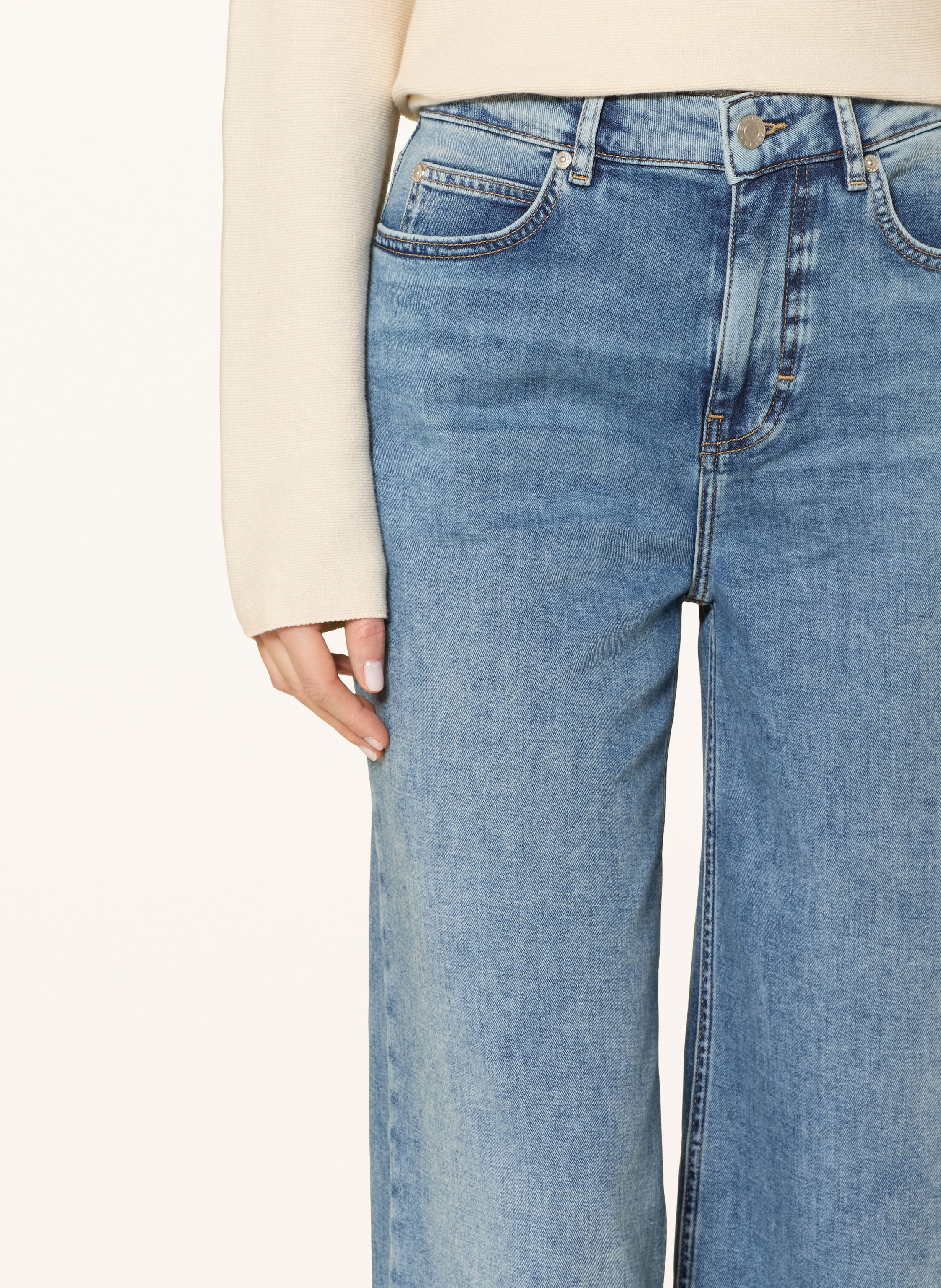 Thumbnail - Opus Pants Wide Leg Jeans Mari Willow blau