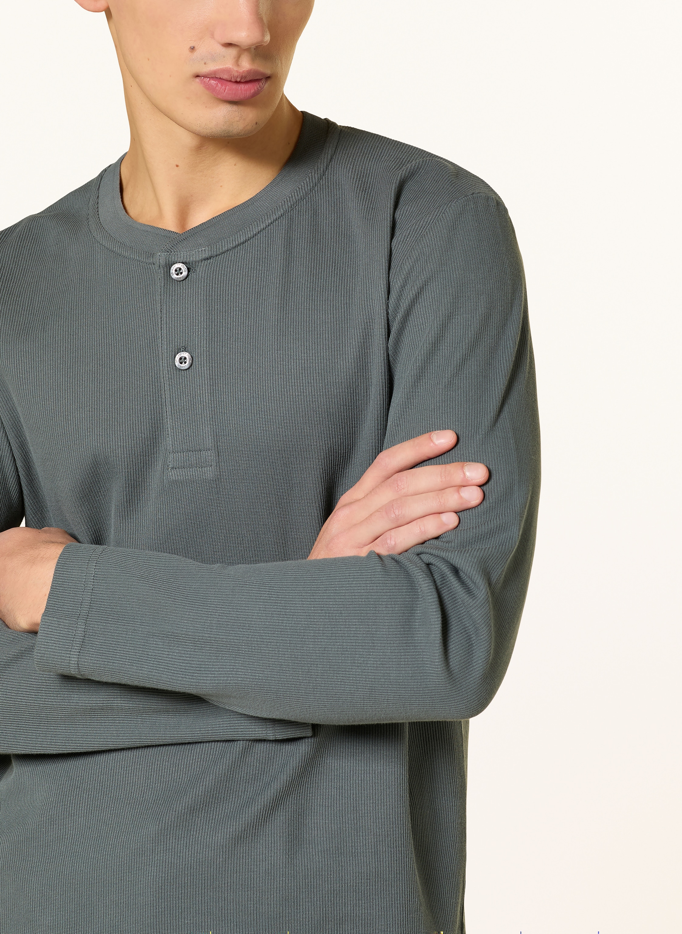 Thumbnail - Marc O'polo Henley-Shirt grau