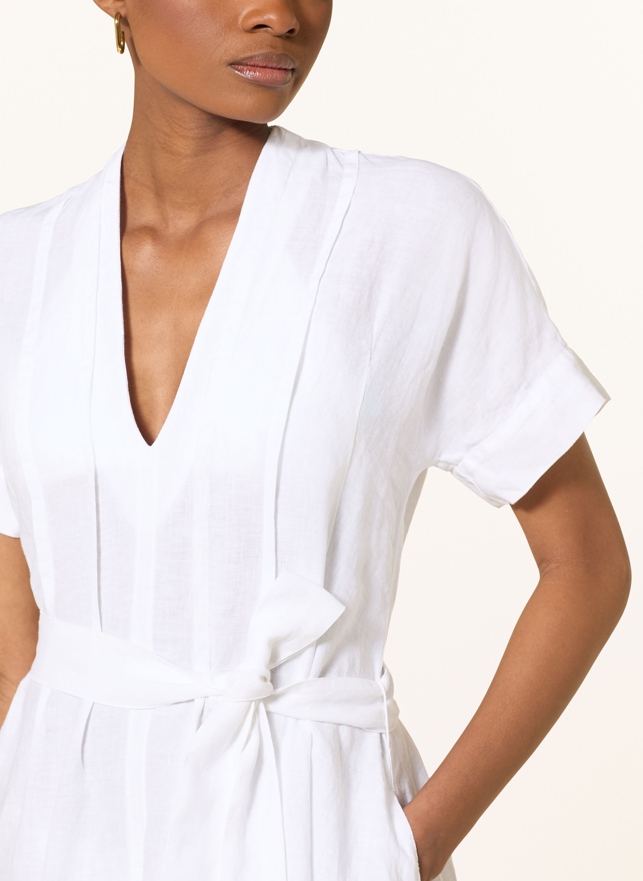 Thumbnail - 120%Lino Strandkleid weiss