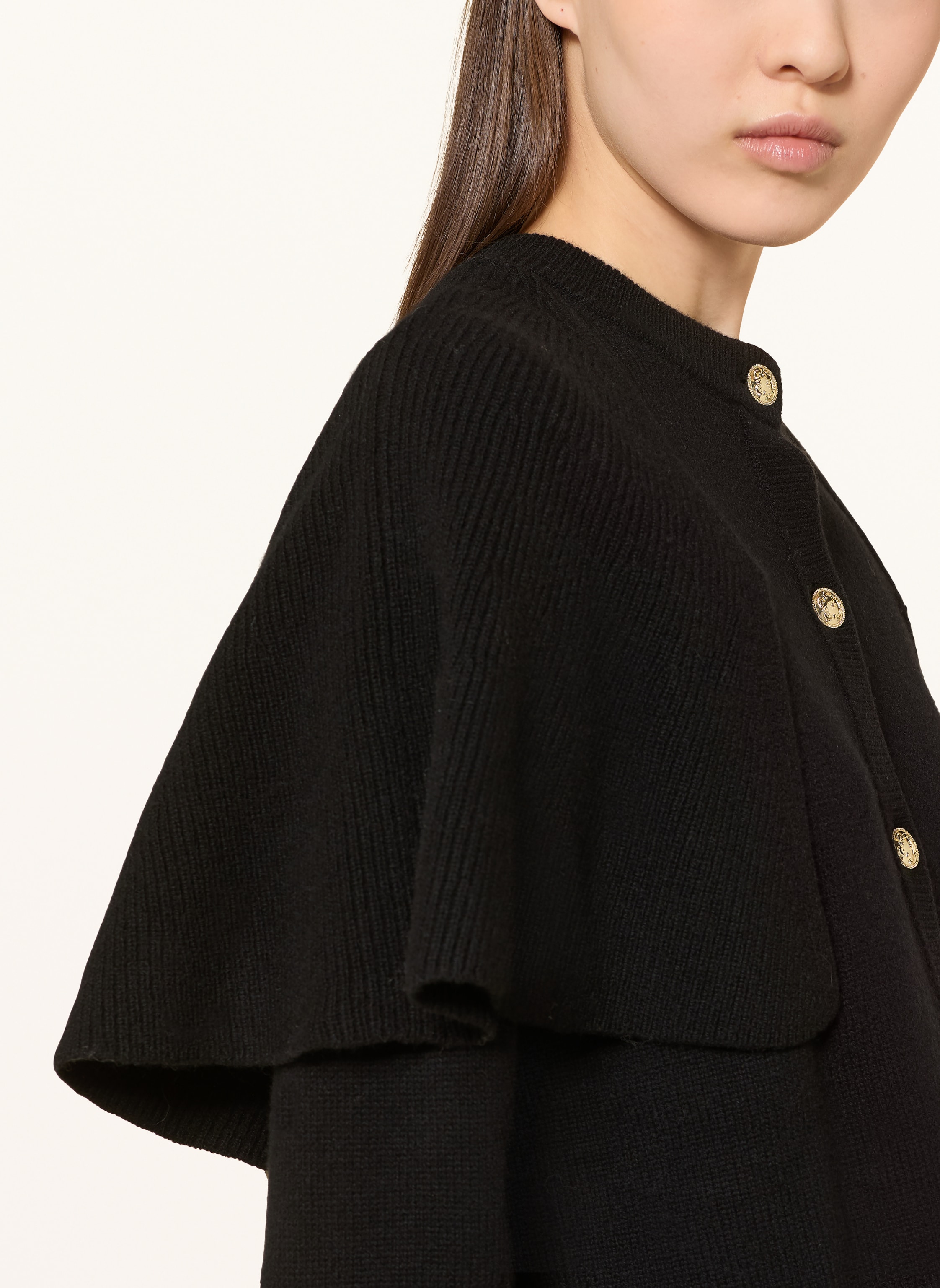 Thumbnail - Ba&Sh Strickjacke Peggy Mit Volants schwarz