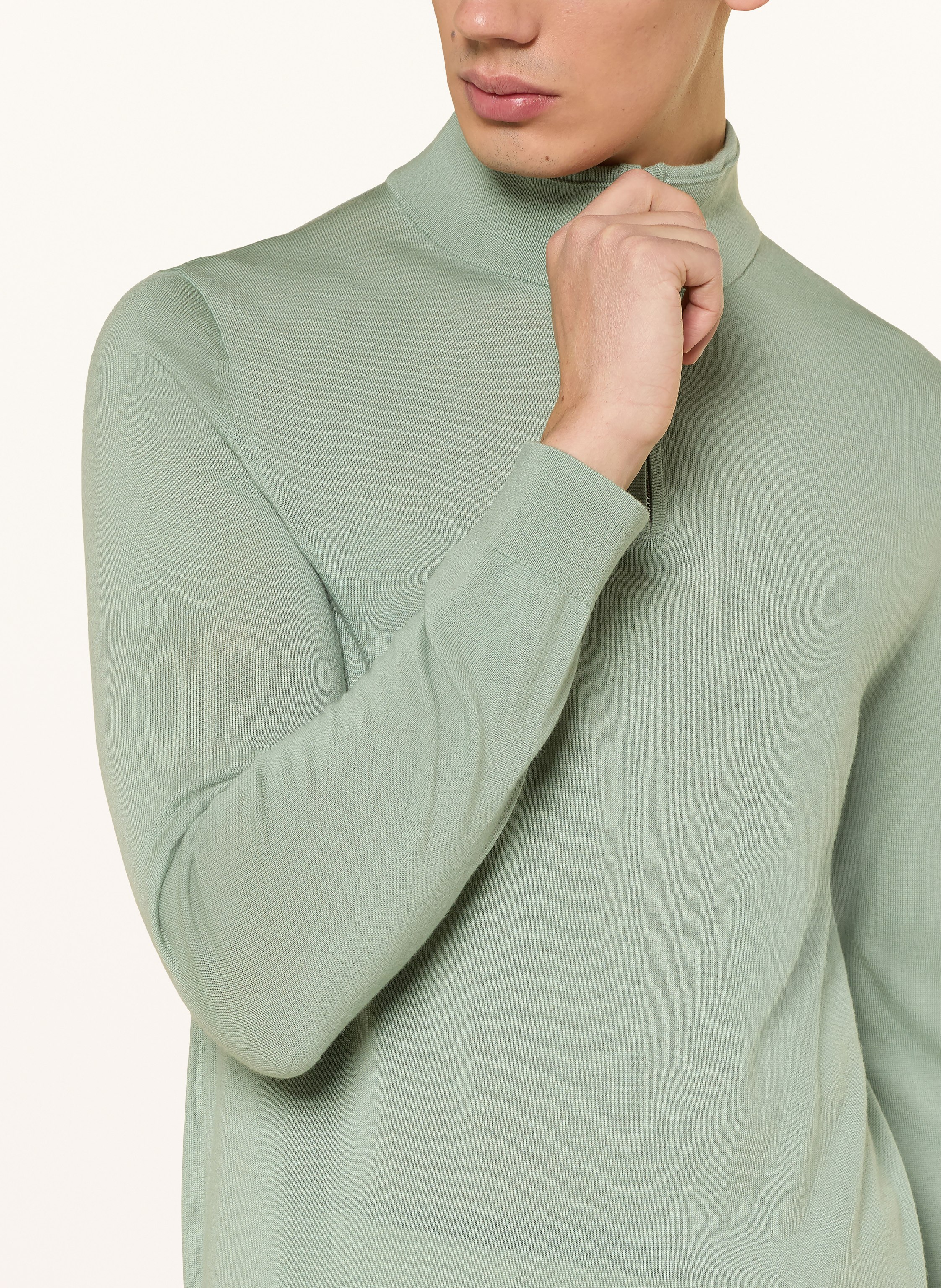 Thumbnail - Reiss Troyer Blackhall Aus Merinowolle gruen