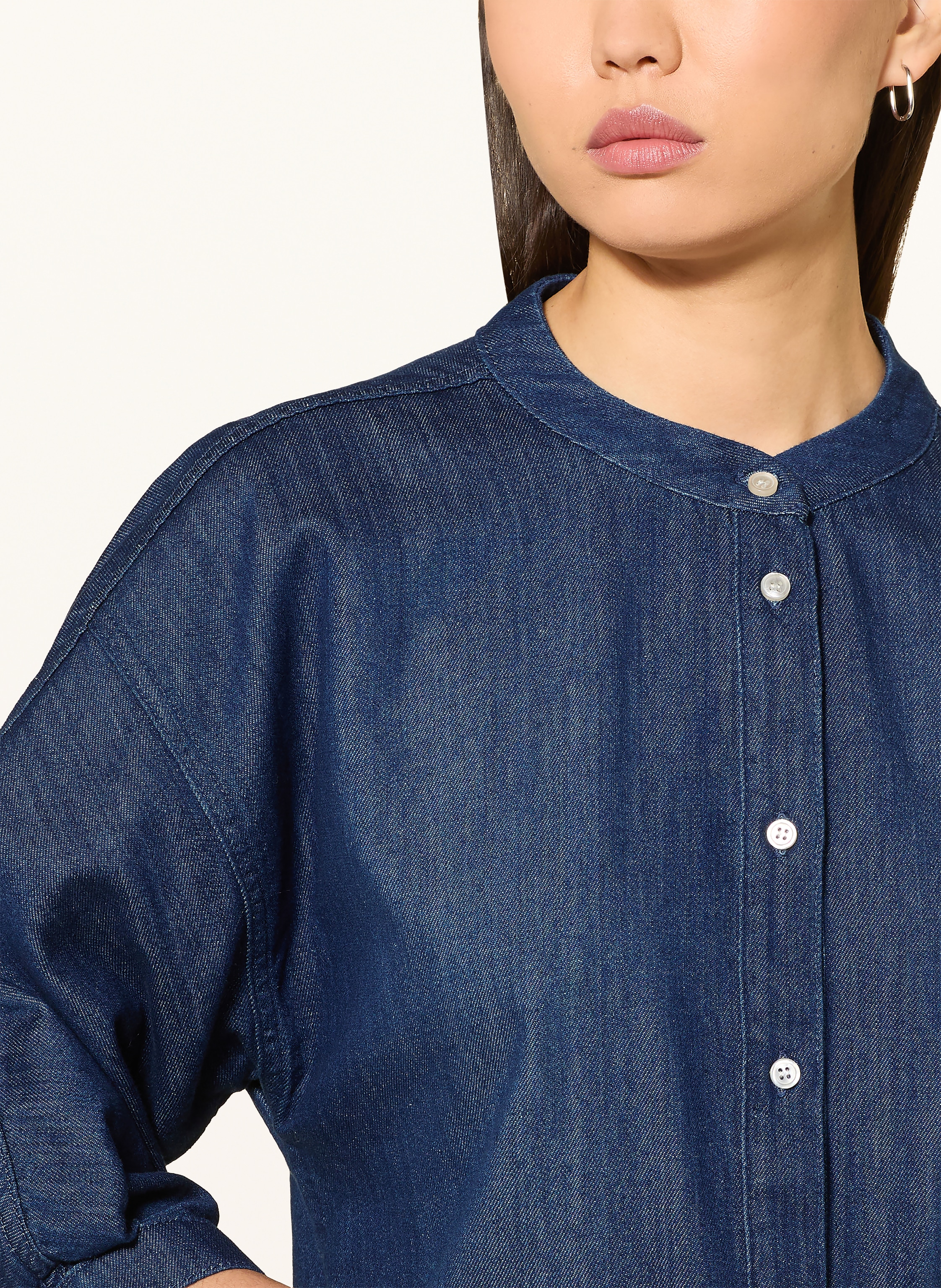 Thumbnail - Opus Jeansbluse Fayani Mit 3/4-Arm blau