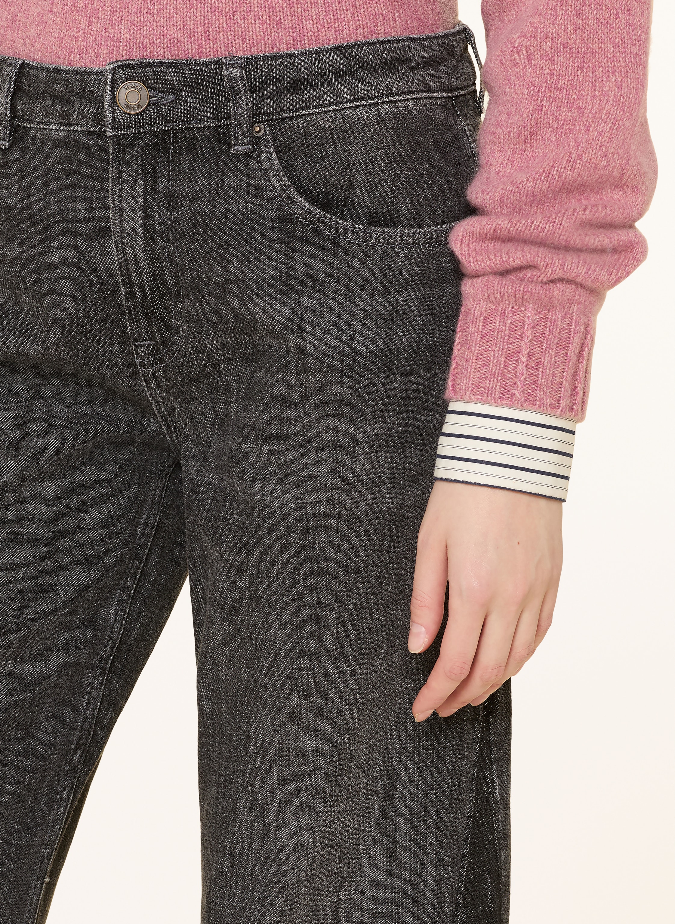 Thumbnail - Ba&Sh Flared Jeans Fadou schwarz