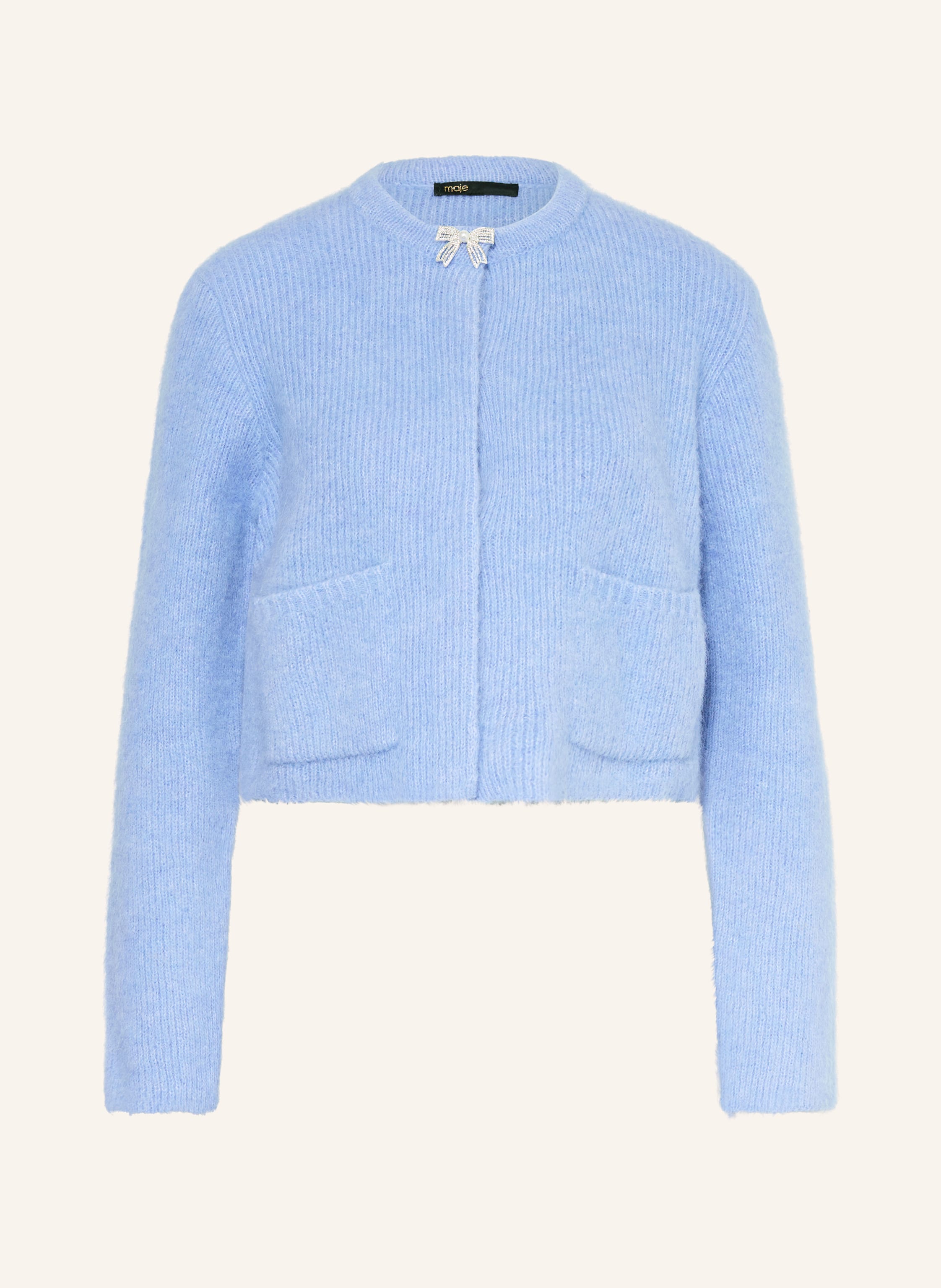 Maje Strickjacke Mit Alpaka blau