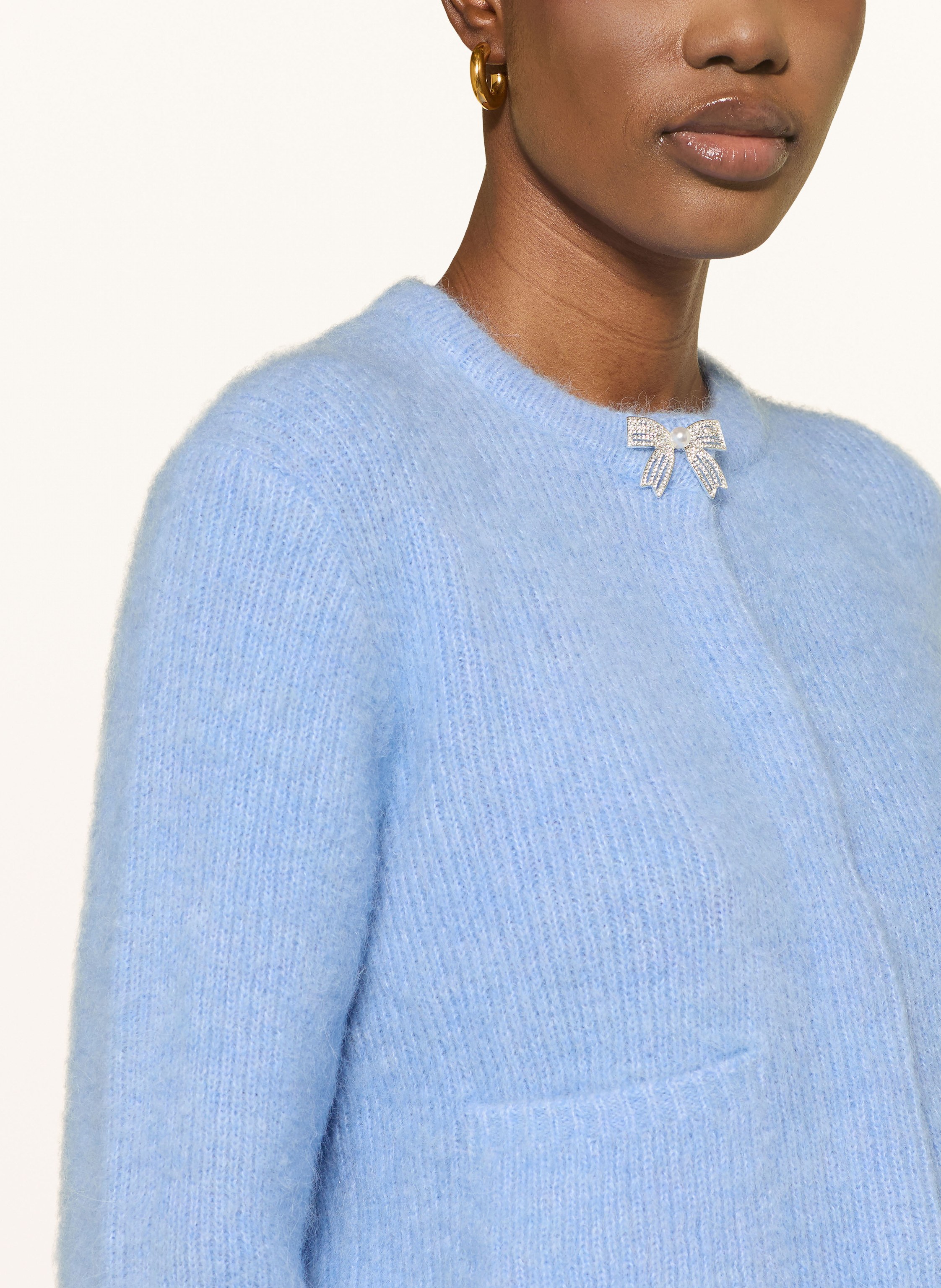 Thumbnail - Maje Strickjacke Mit Alpaka blau