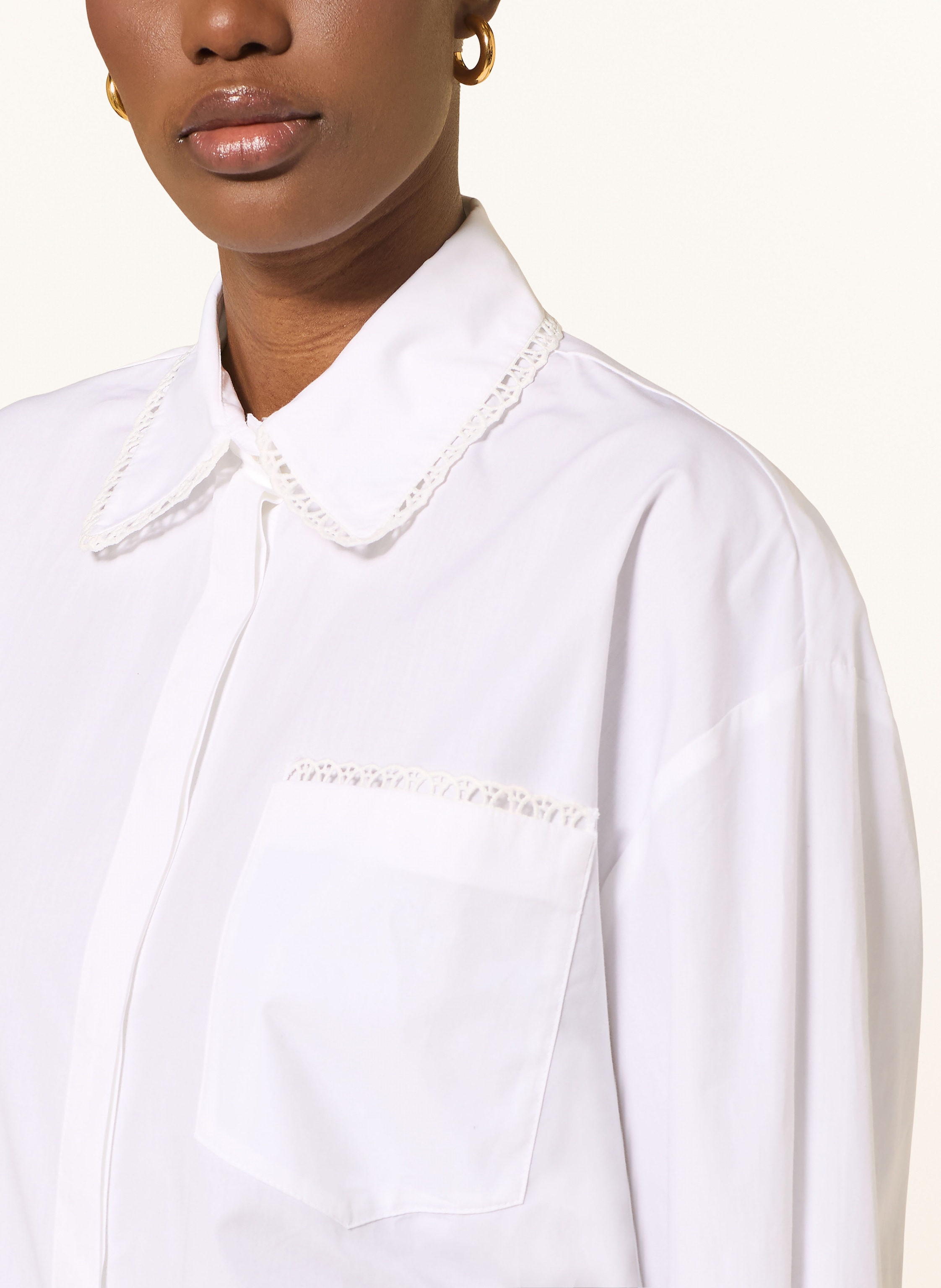 Thumbnail - Maje Schluppenbluse weiss