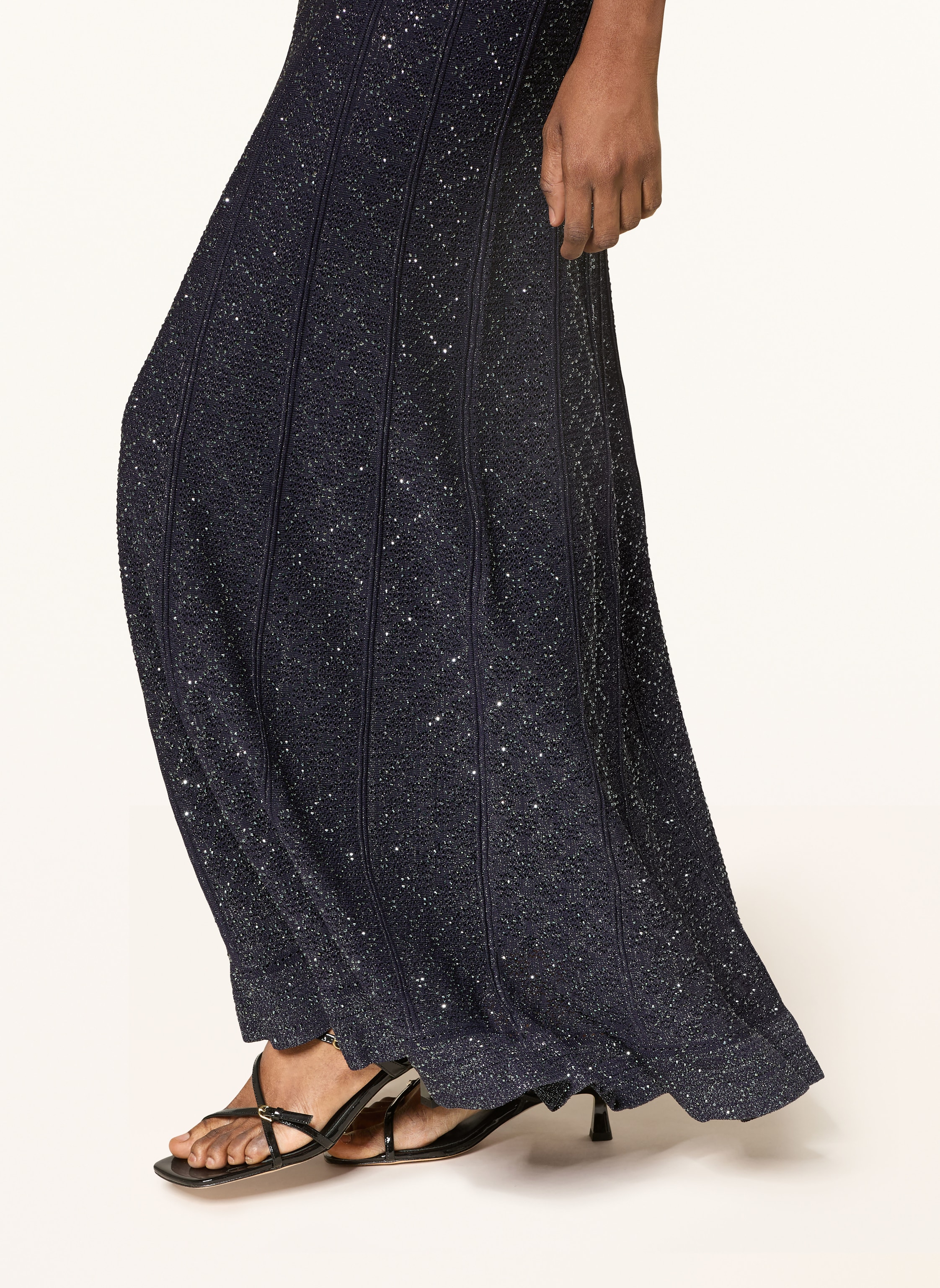 Thumbnail - Sandro Rock Mit Glitzergarn Und Schmucksteinen blau