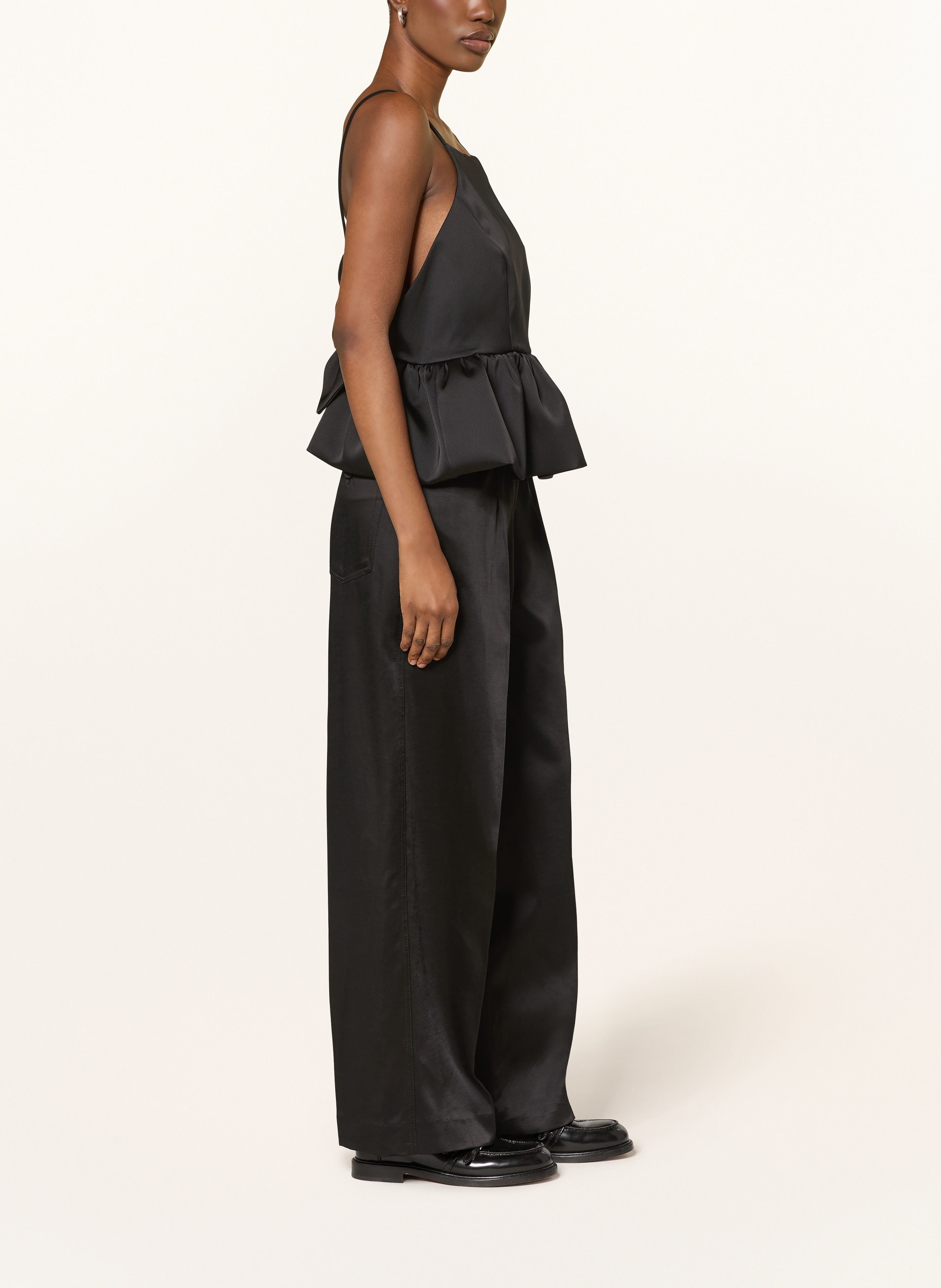 Thumbnail - Sandro Marlenehose Aus Satin schwarz