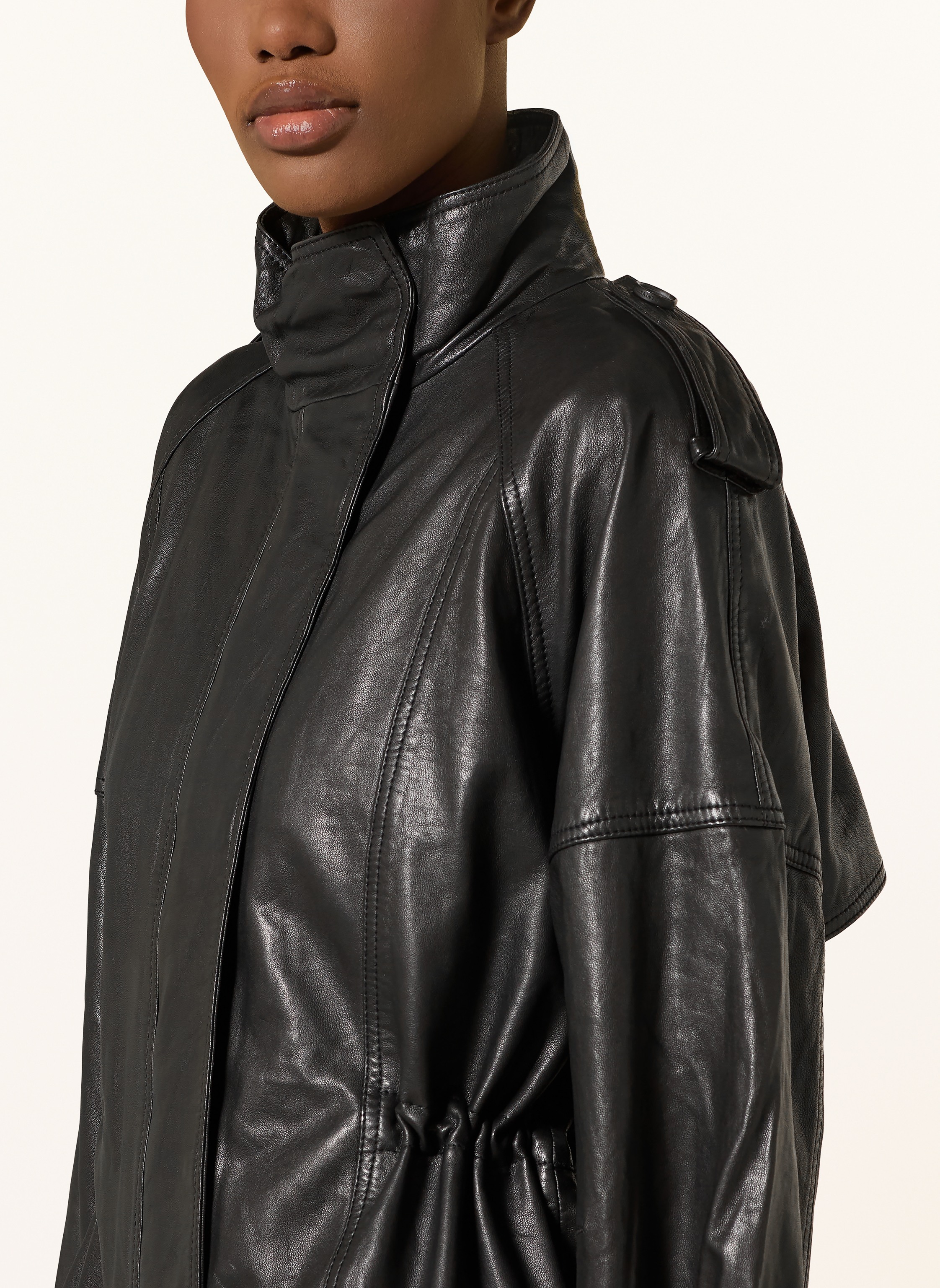 Thumbnail - Allsaints Lederjacke Serne schwarz