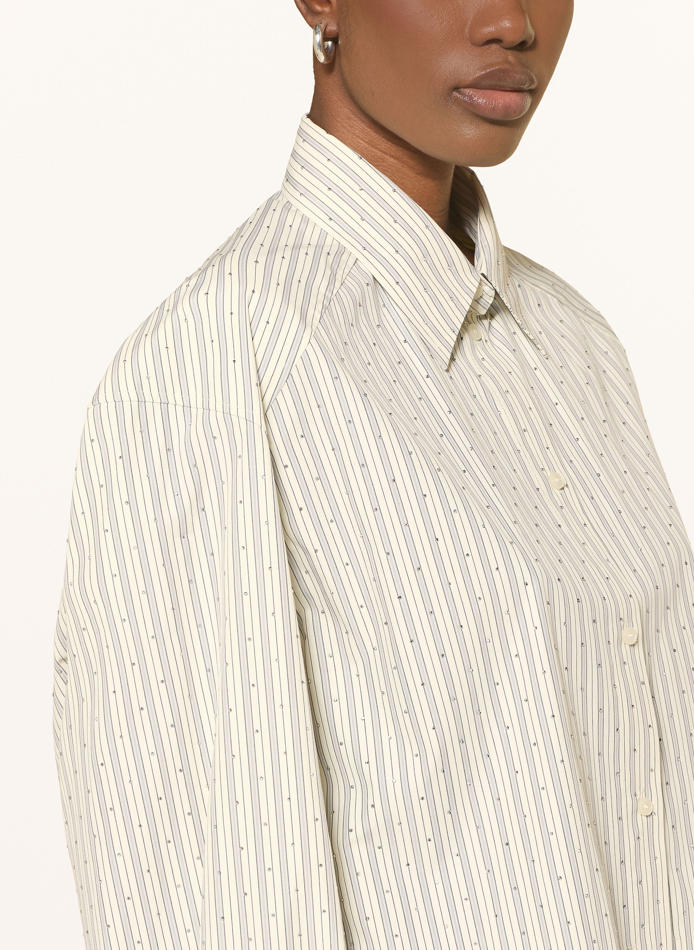 Thumbnail - Sandro Hemdbluse Mit Schmucksteinen weiss