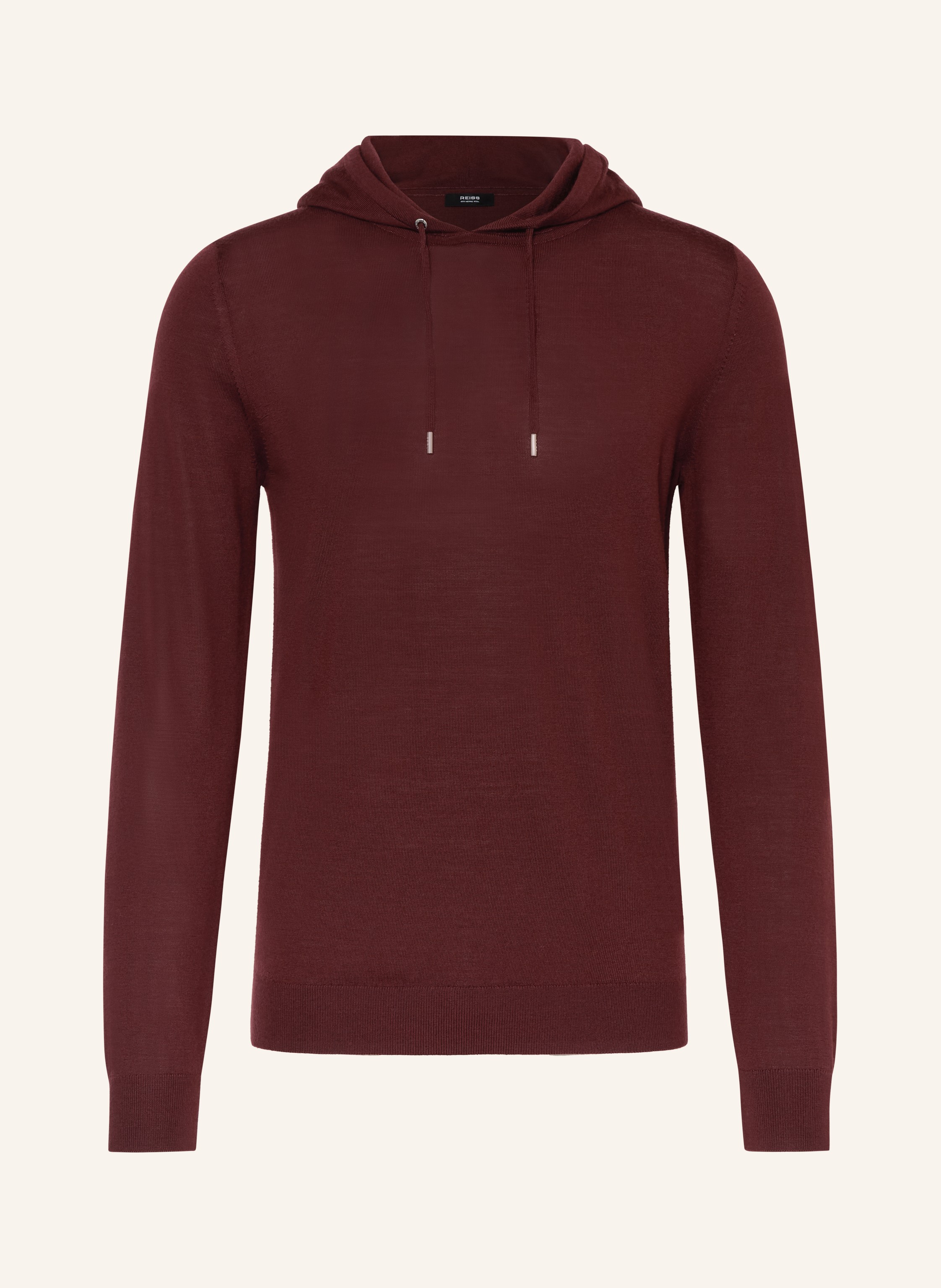 Reiss Strick-Hoodie Holland Aus Merinowolle rot