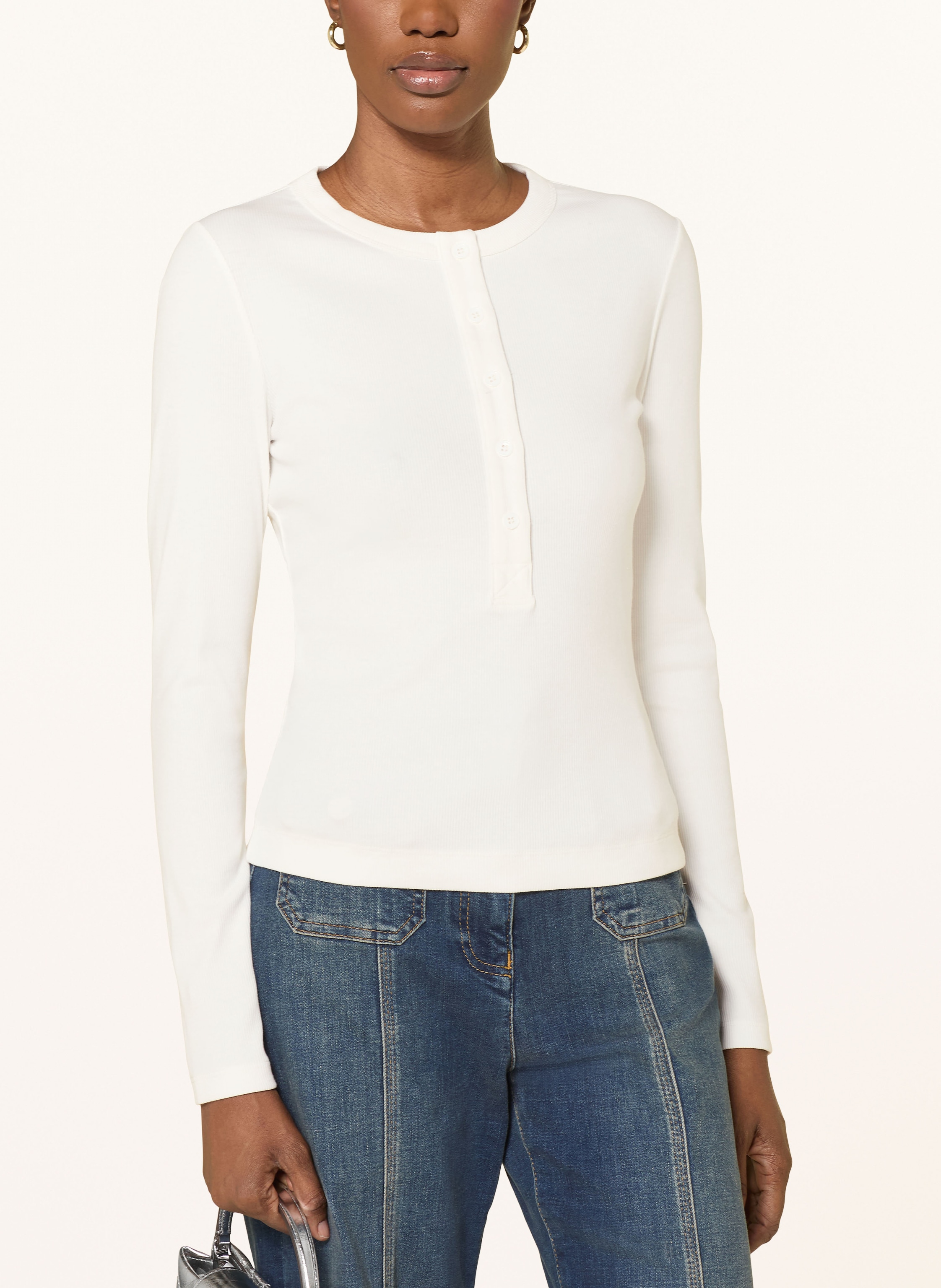 Thumbnail - Reiss Henley-Shirt Rina weiss