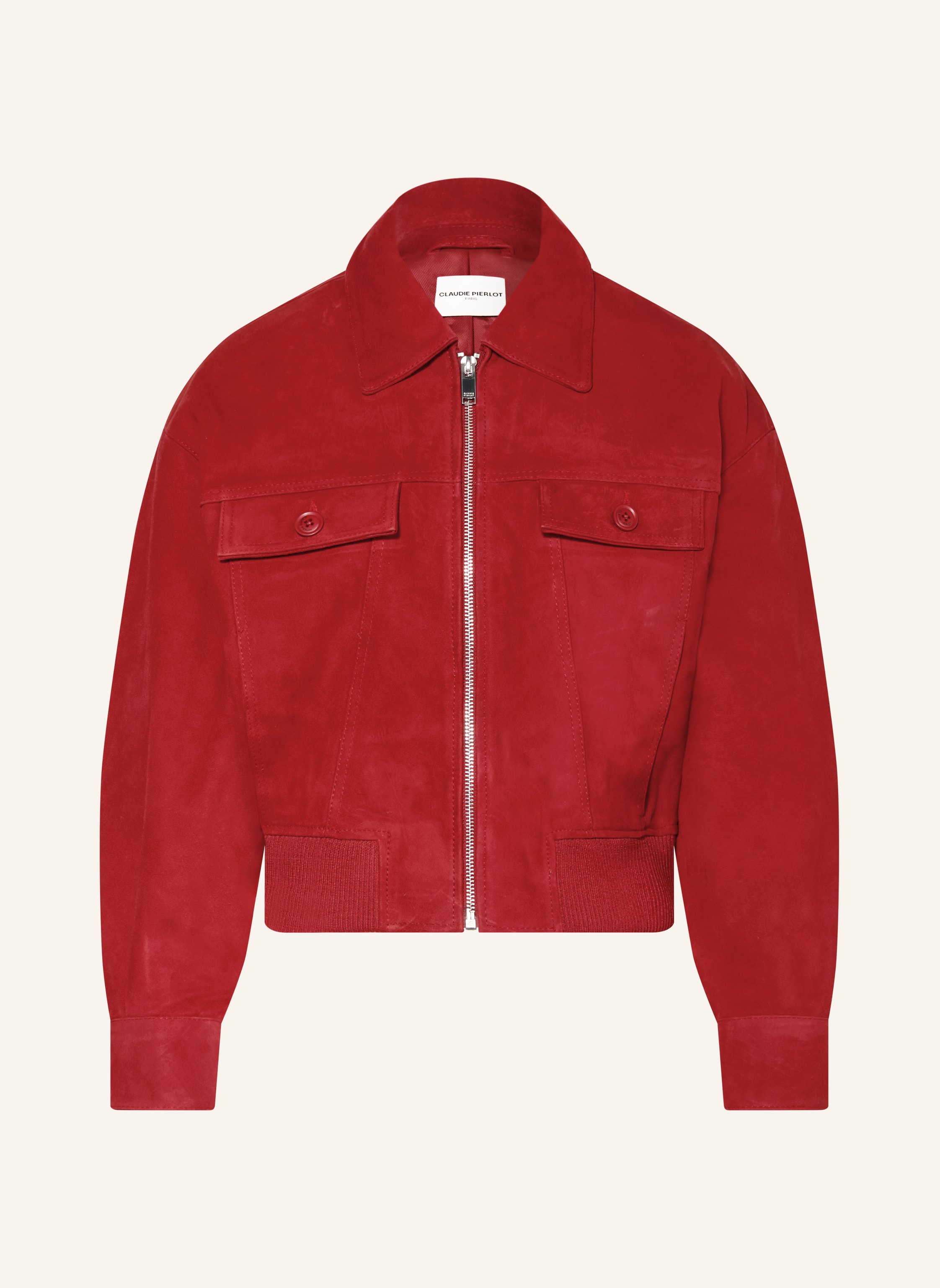 Claudie Pierlot Lederjacke rot