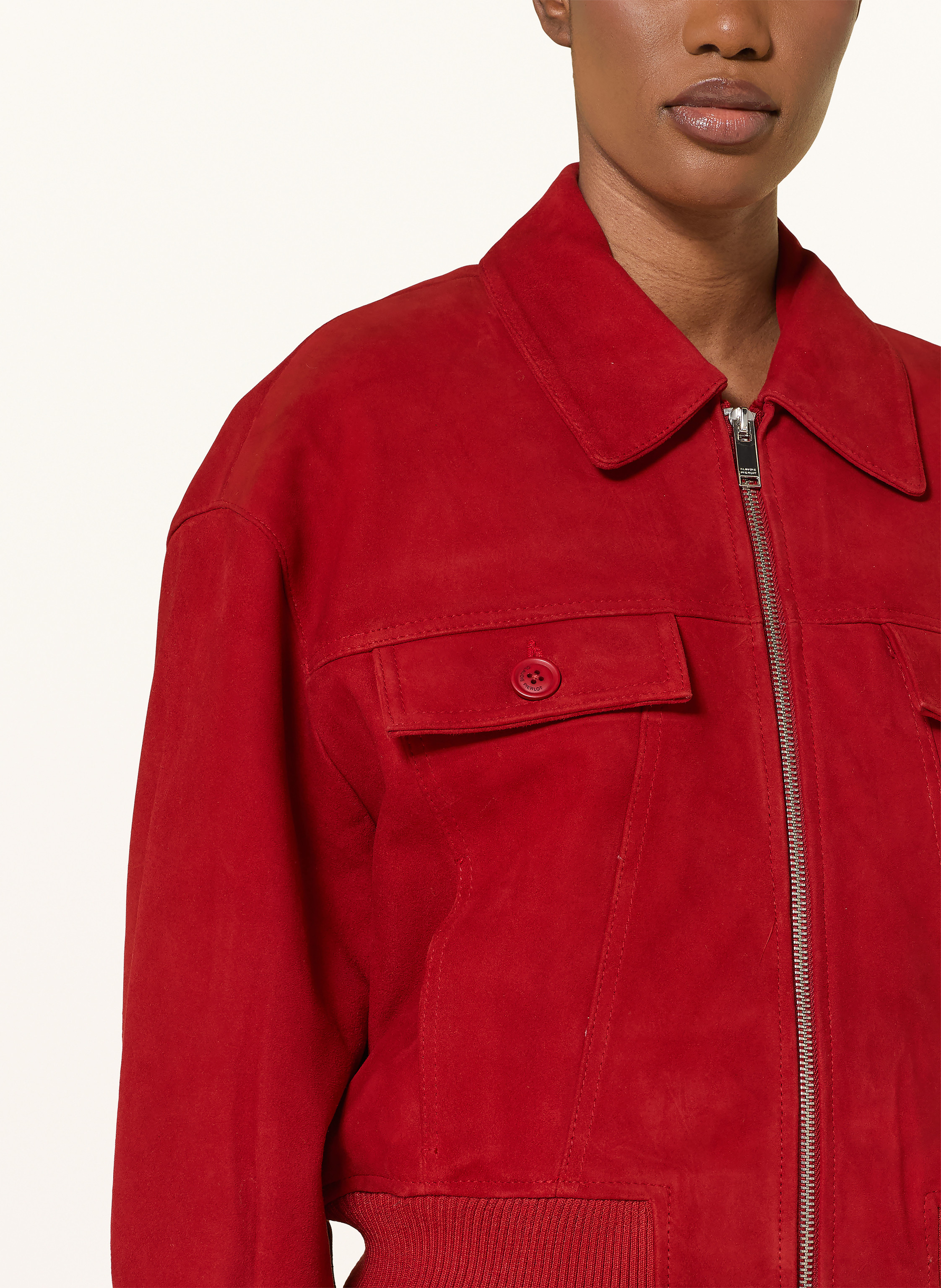 Thumbnail - Claudie Pierlot Lederjacke rot